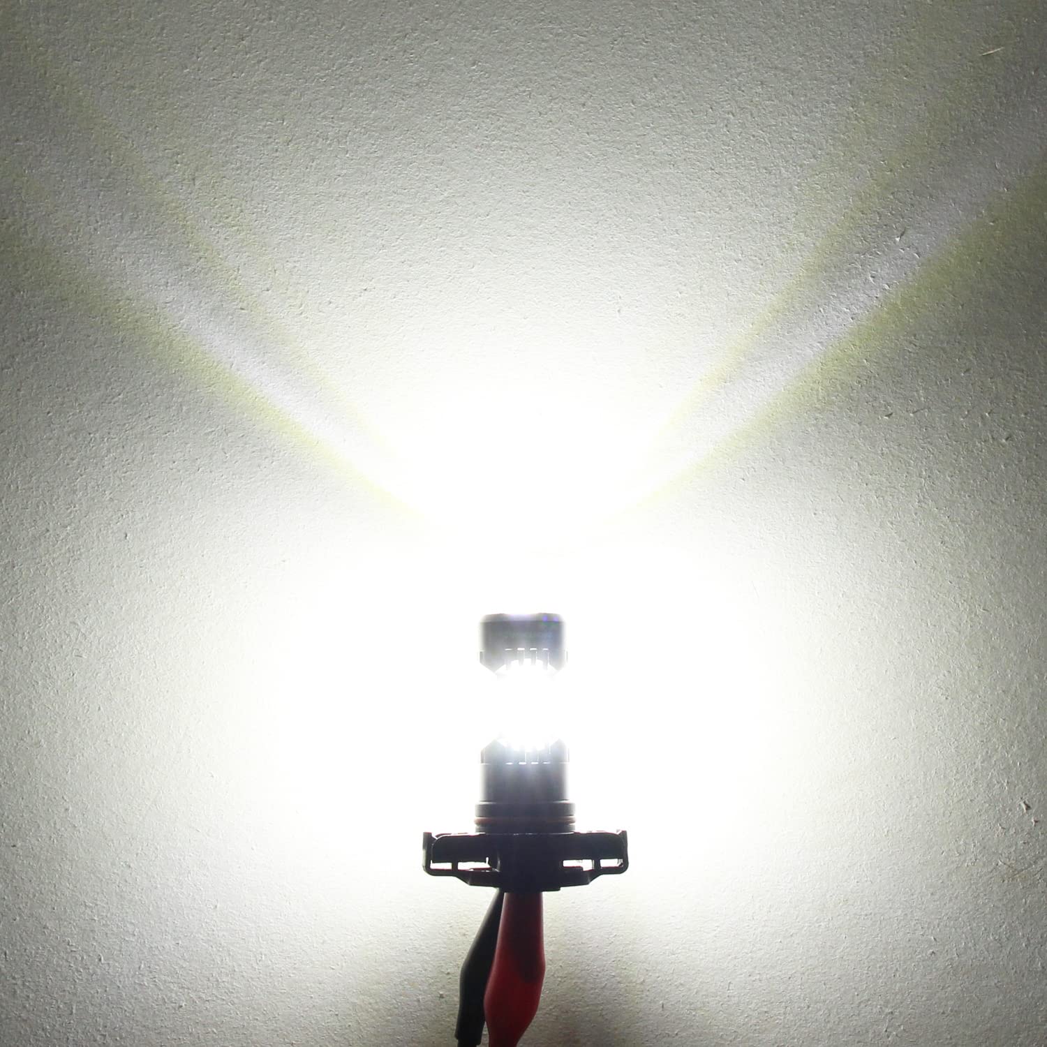 PHINLION LED Fog Light Bulbs PSX24W, 3200 Lumens, 6000K Xenon White, 3030 SMD Chips, DRL Replacement for Cars,