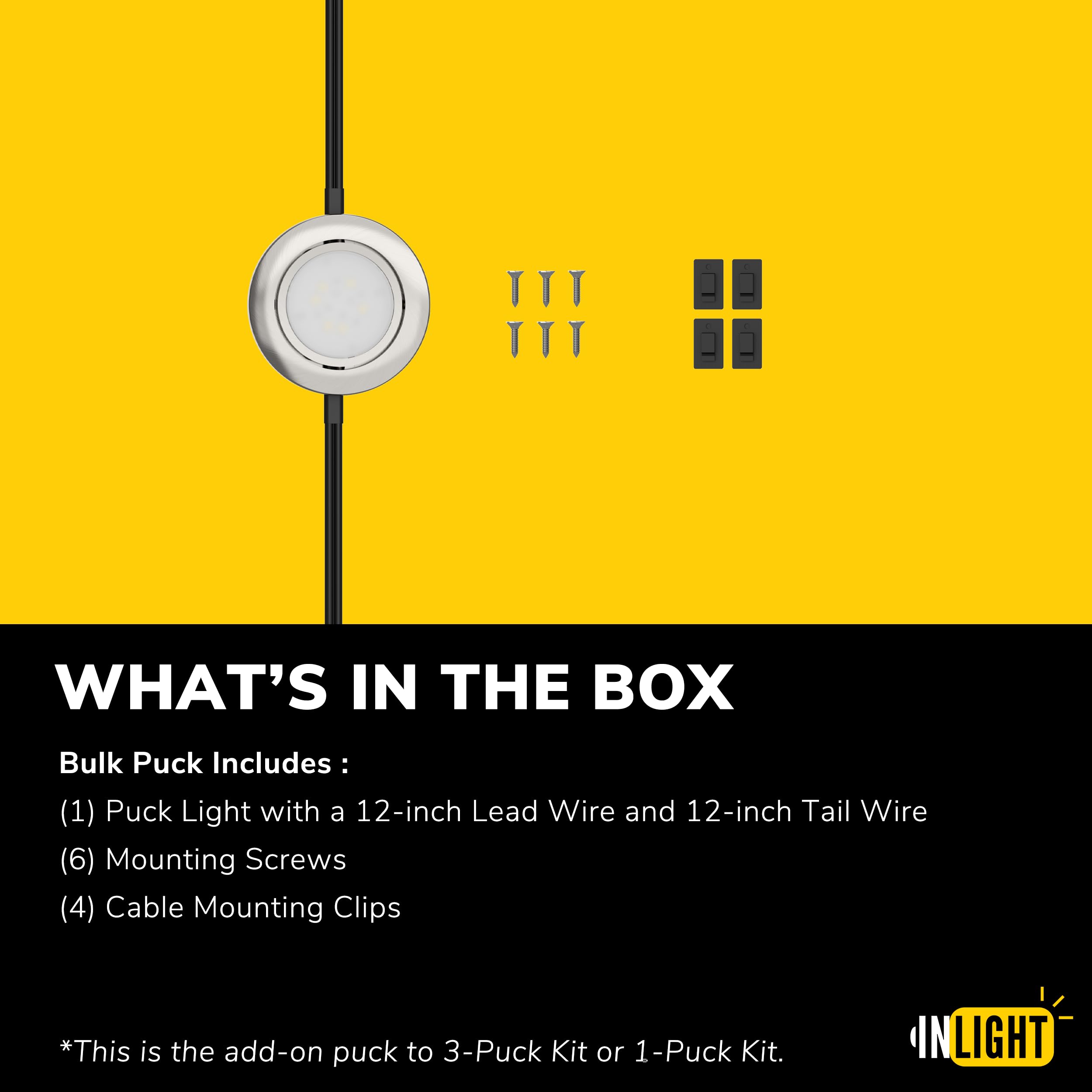 Getinlight 2.75'' Wide 2700K Swivel And Dimmable Wired Led Puck Lights Kit, Plug-In Or Hardwired Installation, Recessed Or Surfa