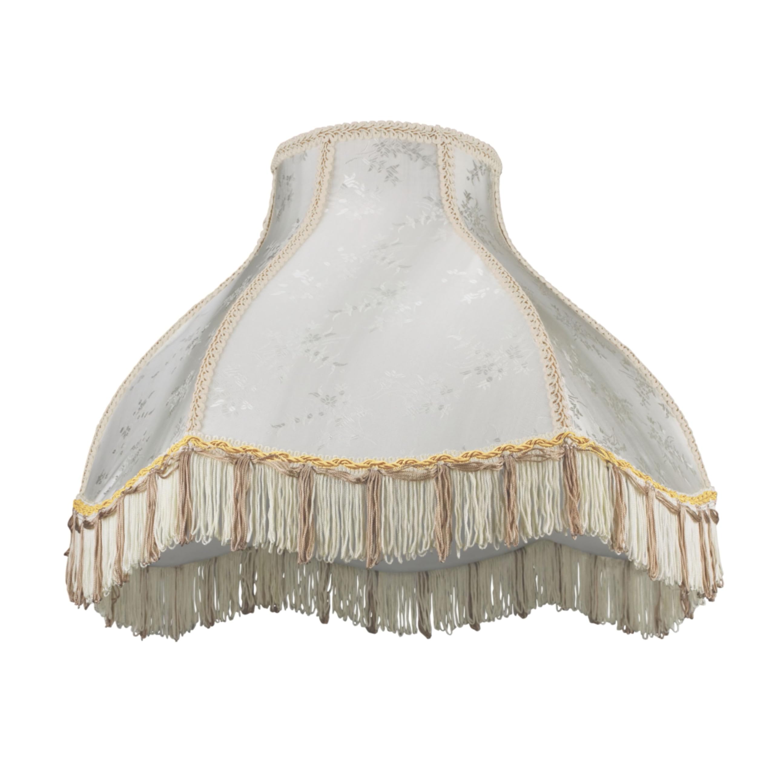 Aspen Creative 30043A Transitional Scallop Bell Shape Spider Construction Lamp Shade In Beige, 17&quot; Wide (6&quot; X 17&quot; X 12&quot;)