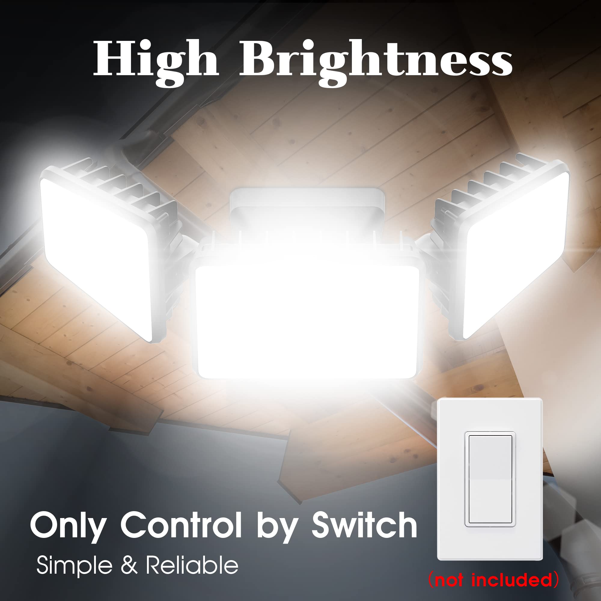 Kelinvmi Led Flood Lights Outdoor 70W, 7000Lm Outdoor Flood Lights, High Brightness Exterior Lighting Fixtures 6000K Cold White