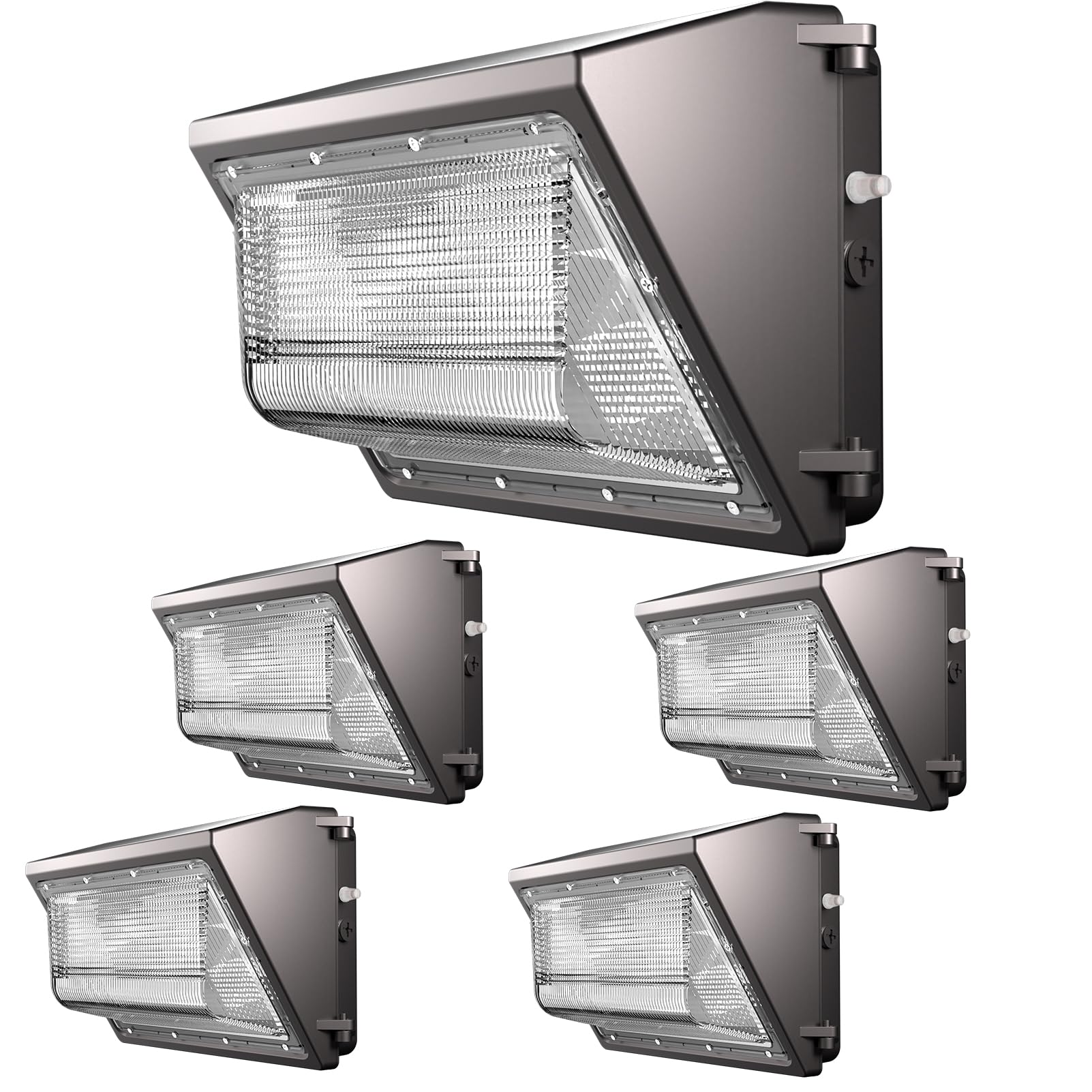 Acohook 4Pack 150W Led Wall Pack Lights  100-277V Dusk To Dawn With Photocell  22500Lm 5000K Daylight Ip65 Waterproof Outdoor Security Lighting  Energy Saving  Etl | 5-Year Warranty(Height:10~20Ft)