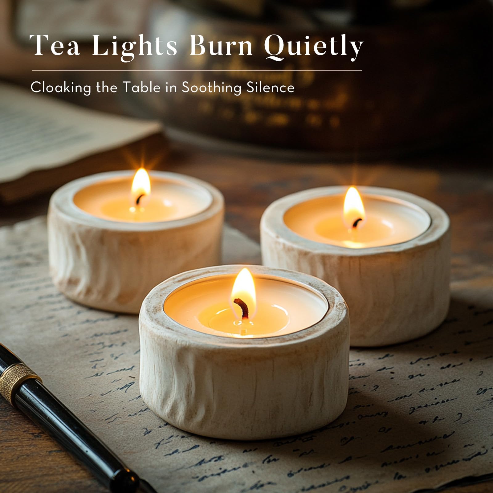 Ashlux Unscented Palm Tea Lights Candles 200 Pack Bulk, 8 To 9 Hours Long Burning White Tea Lights,Non-Paraffin, Smokeless, Mini Tealight Candles For Wedding, Table Centerpiece, Party, Power Outages