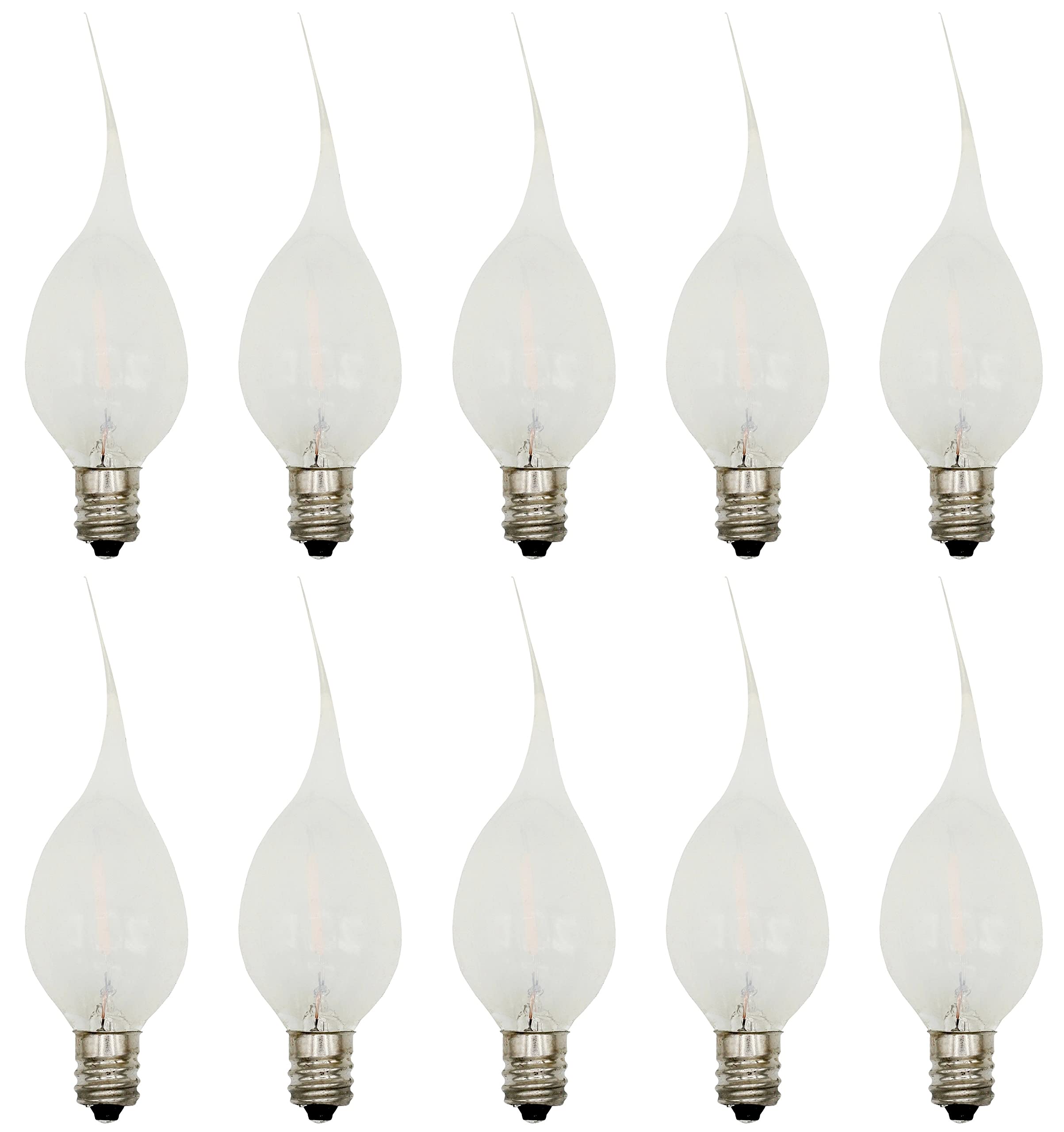 Creative Hobbies Silicone LED Night Light Bulbs, 0.7W Equivalent, 2700K Warm White, 10 Count, Model 18640-S