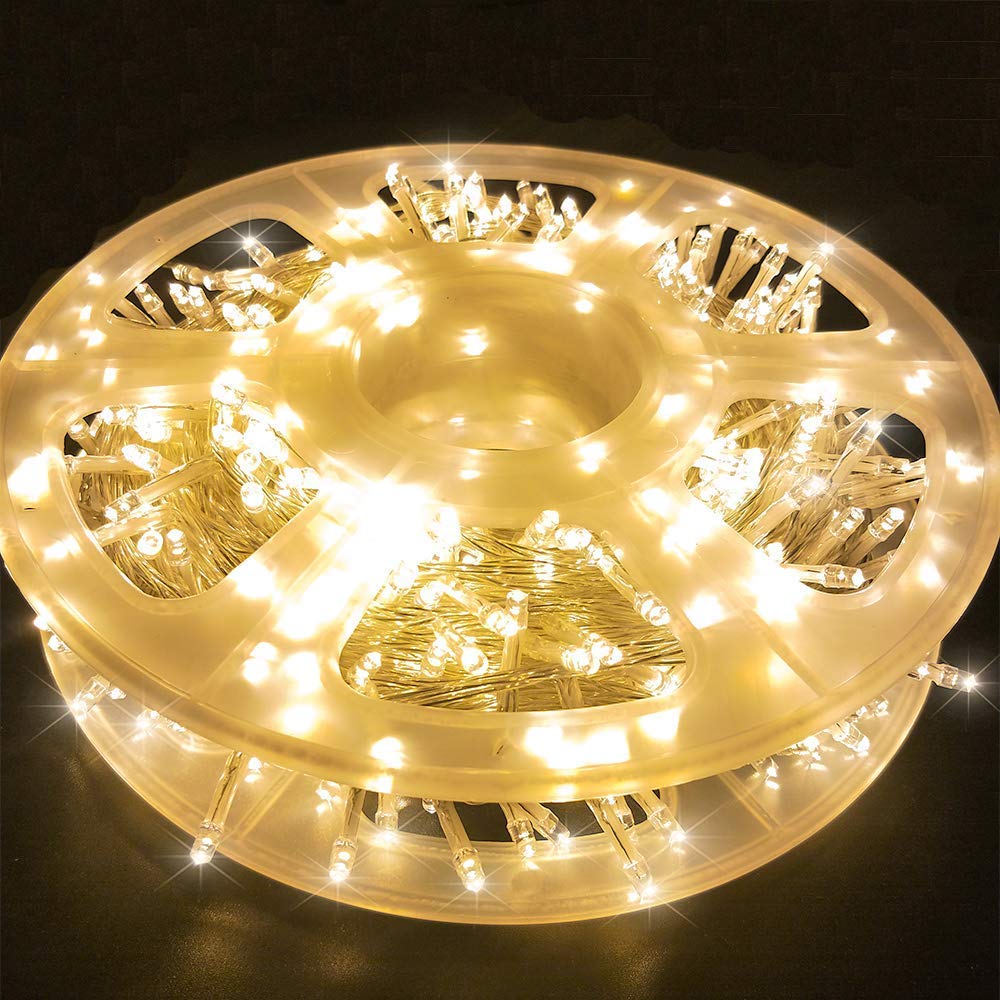 MYGOTO String Lights 165FT 500LED Warm White Twinkle Fairy Lights 8 Modes Plug-in for Indoor Outdoor Decoration