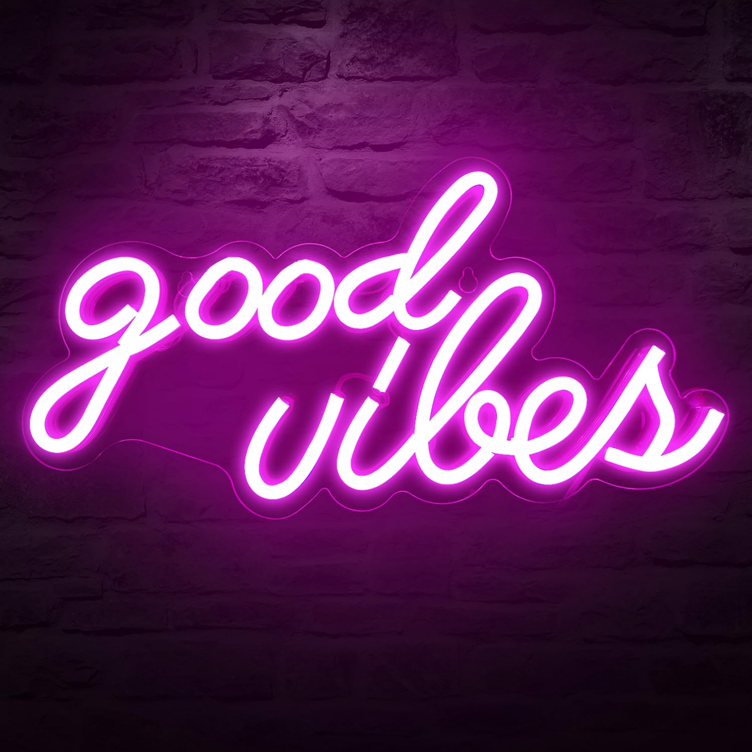 DECANIT Neon Sign for Wall Decor, USB Powered, Pink, 16.1inx 8.3inx 0.6in, Model NN-0021, Plastic & Neon Tube
