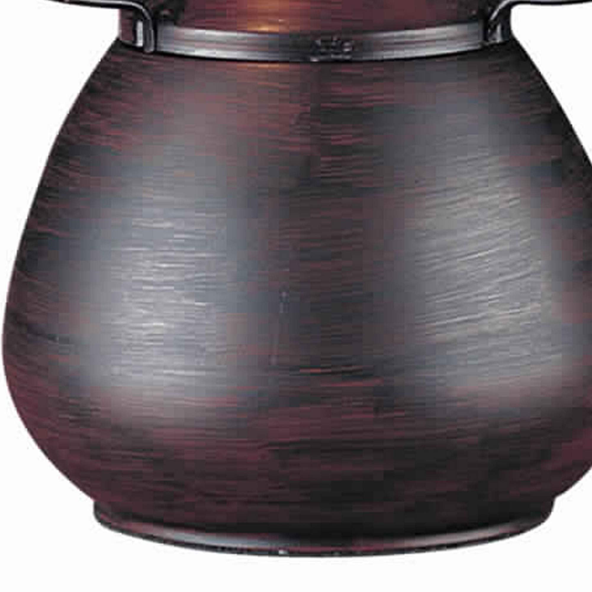 Benzara Pot Bellied Table Lamp - Metal Body, Conical Mica Shade, Bronze, Model BM223691