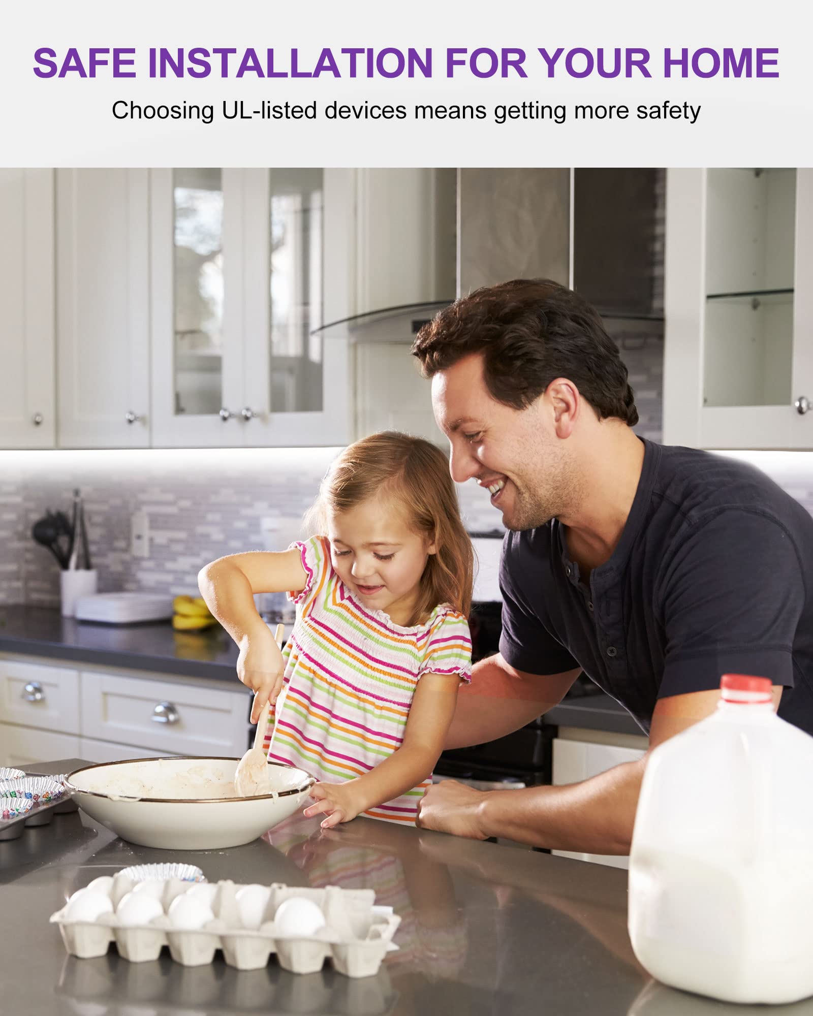 HitLights LED Strip Lights, 24.6FT, 900 LEDs, 5000K Cool White, UL-Listed, 12V DC