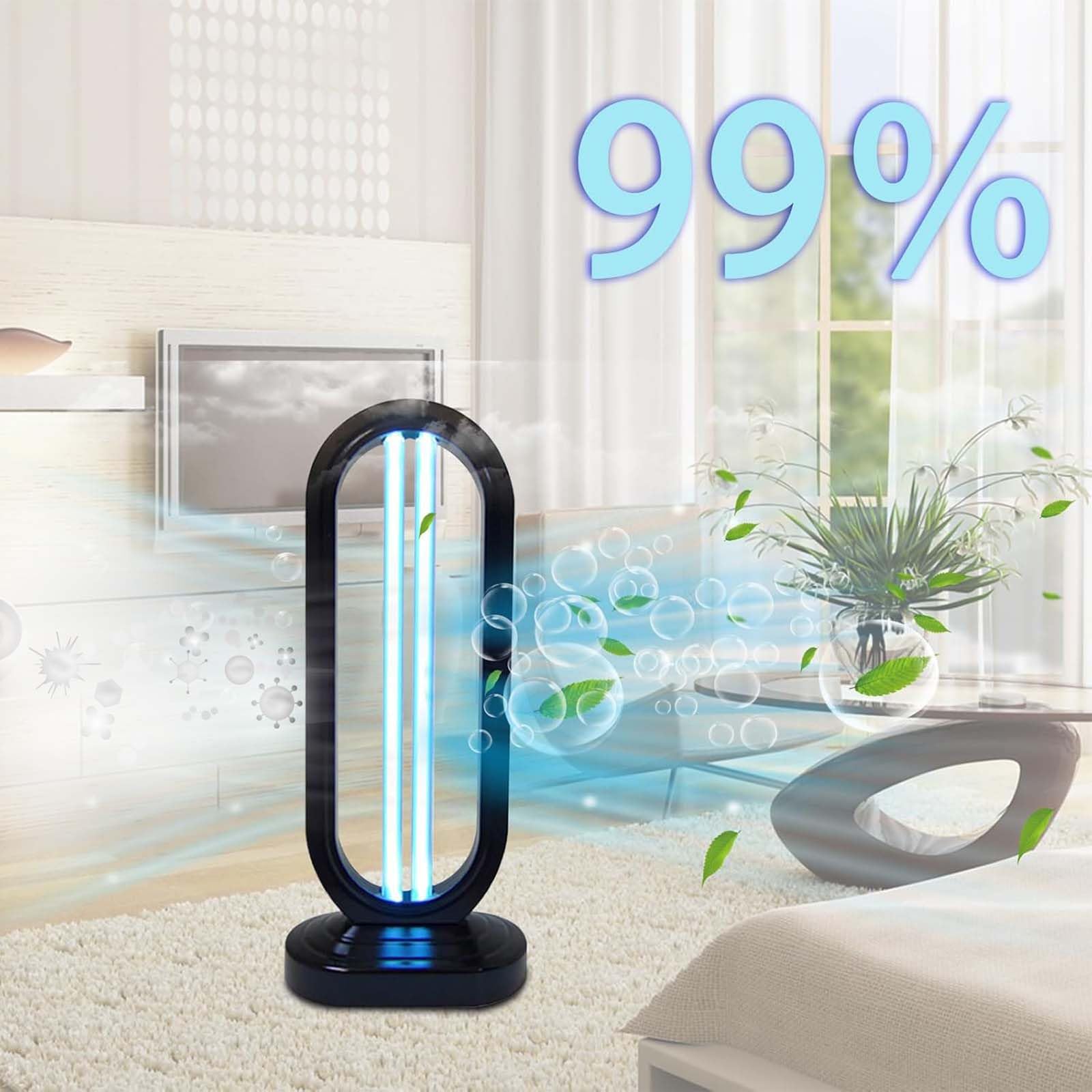 Generic UV Light - UV Bed Bug Lamp with 4-Speed Timing, Remote Control, 38W UVC Bulb, 1Pc Black, Model CJWDGGY3
