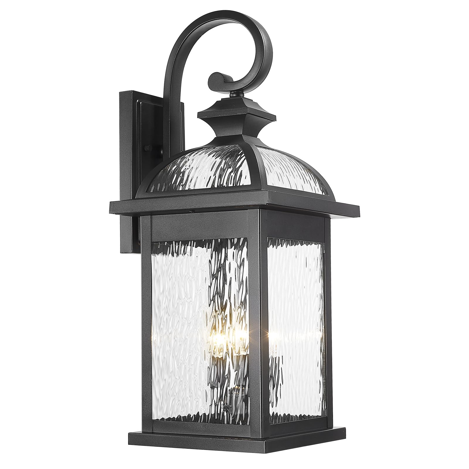 Darkaway Outdoor Lights Fixtures Wall Mount, Extra Large 26inch Outdoor Wall Sconce Lights with Water Ripple Glass for House Fro