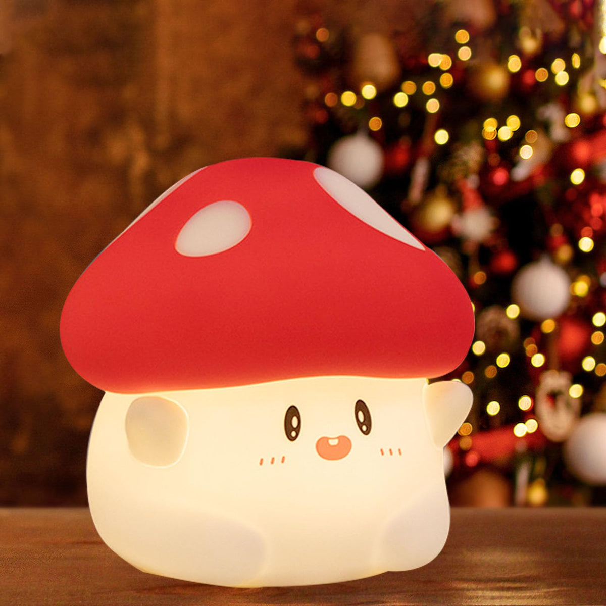Mushroom Night Light,Cute Nursery Night Light With Timer, Silicone Dimmable Hug Mushroom Lamp For Kids Room,Led Portable Touch N
