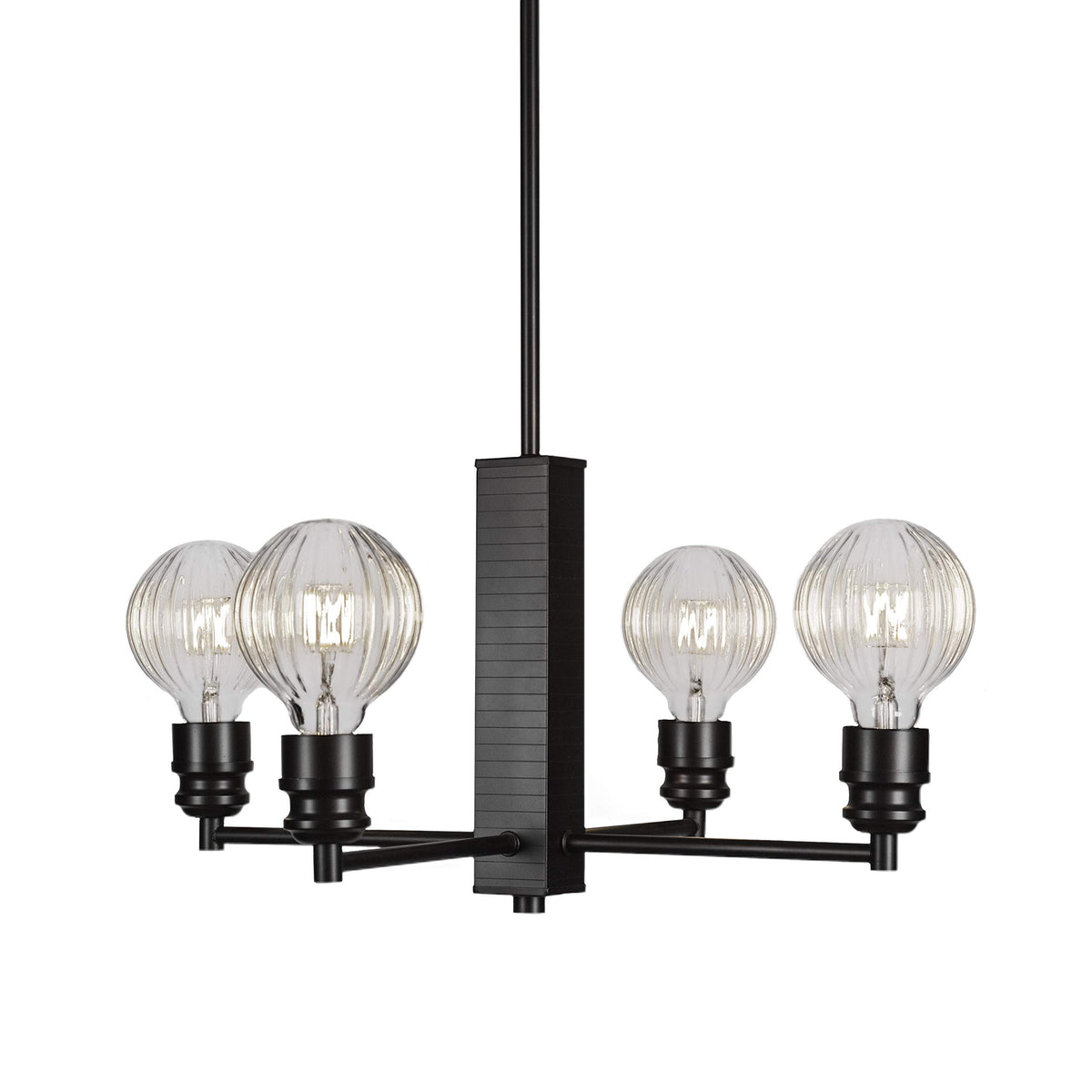 Toltec Lighting Edge 4 Light Chandelier in Espresso (1154-ES-LED45C)