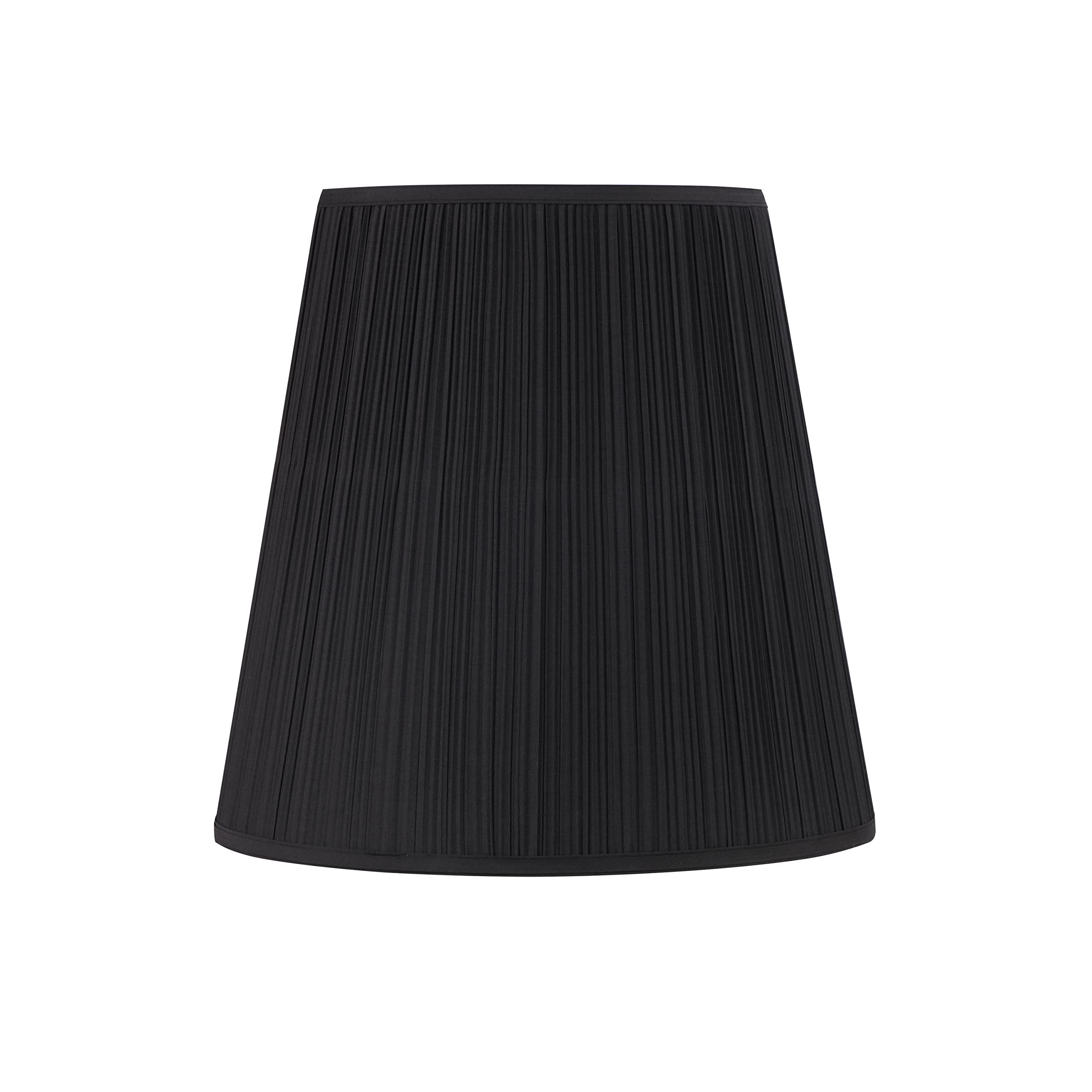 Aspen Creative 33143, Mushroom Pleated Traditional Spider Lamp Shade, Black, 12&quot; Top x 18&quot; Bottom x 18&quot; Slant