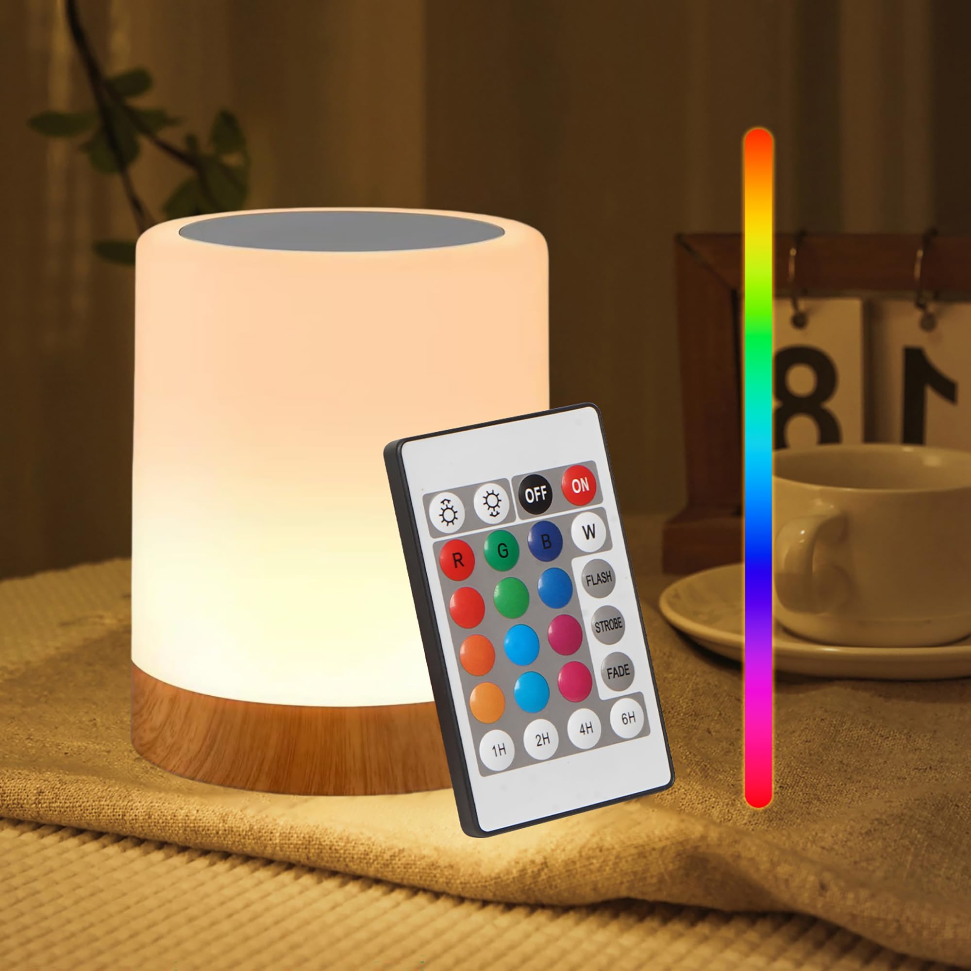 Night Light,Led Touch Bedside Table Lamp,Touch Lamp For Bedrooms Living Room Portable Table Bedside Lamps With Rechargeable Inte