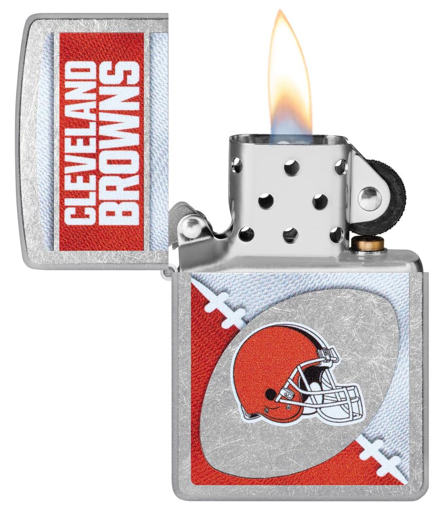 Zippo Nfl Cleveland Browns Street Chrome Pocket Lighter