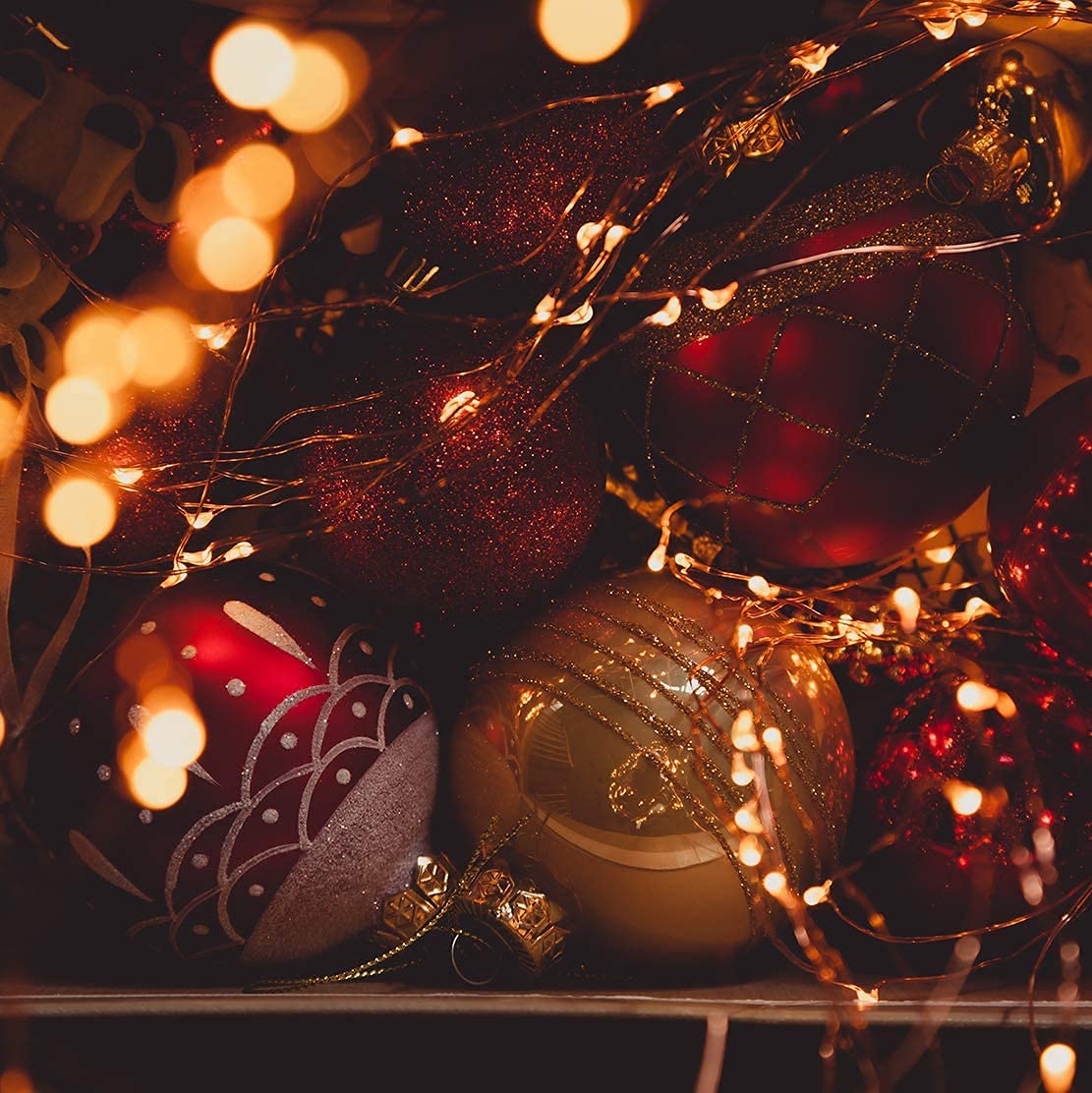 Koopower 4 Pack 50 Leds Fairy Lights With Timer, 8Pcs Batteries, And 9 Modes On 16Ft Waterproof Copper Wire String Lights For Bedroom, Wedding, And Christmas Decor, Warm White