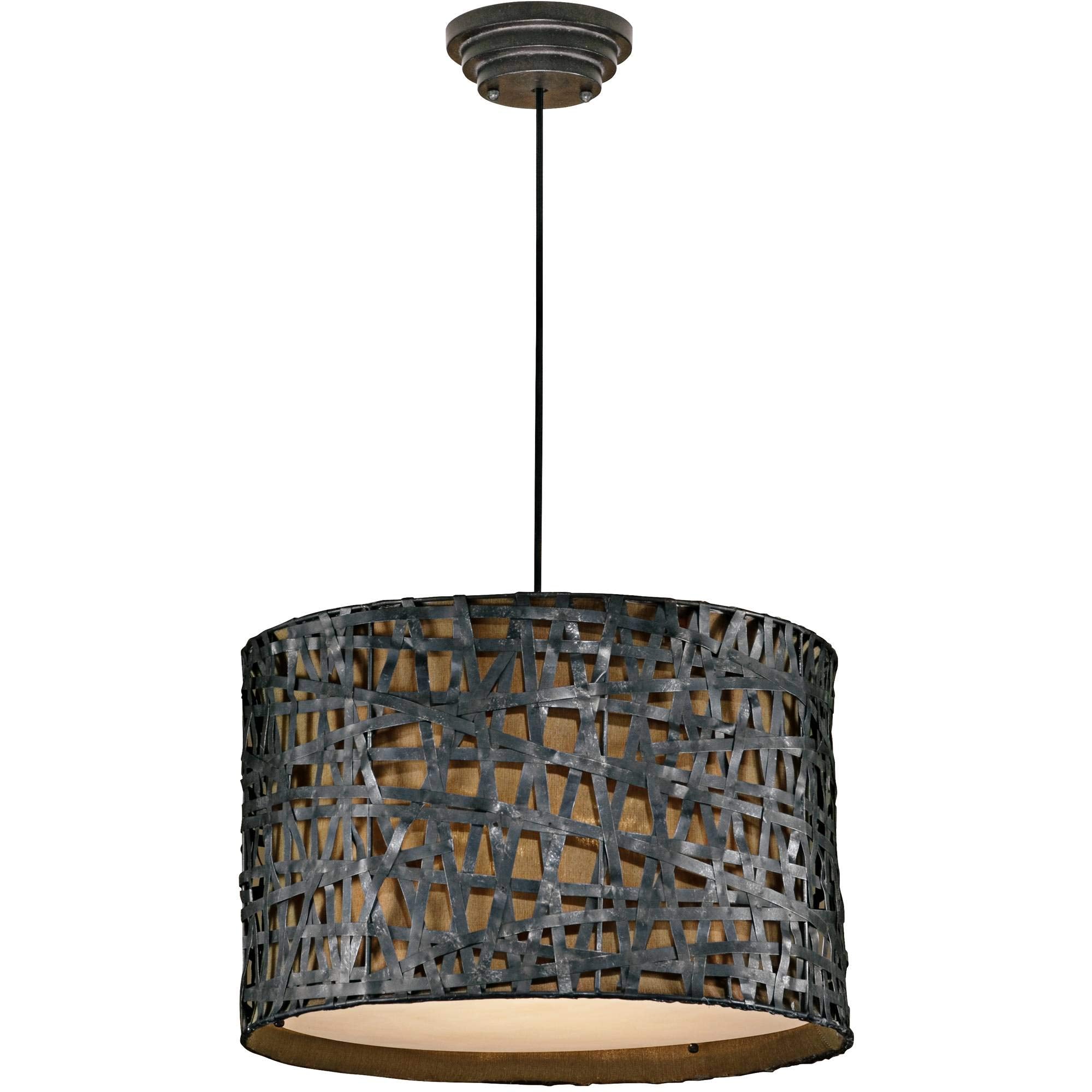 212 Main 21104 Alita Metal Hanging Shade - Metal Plus Fabric