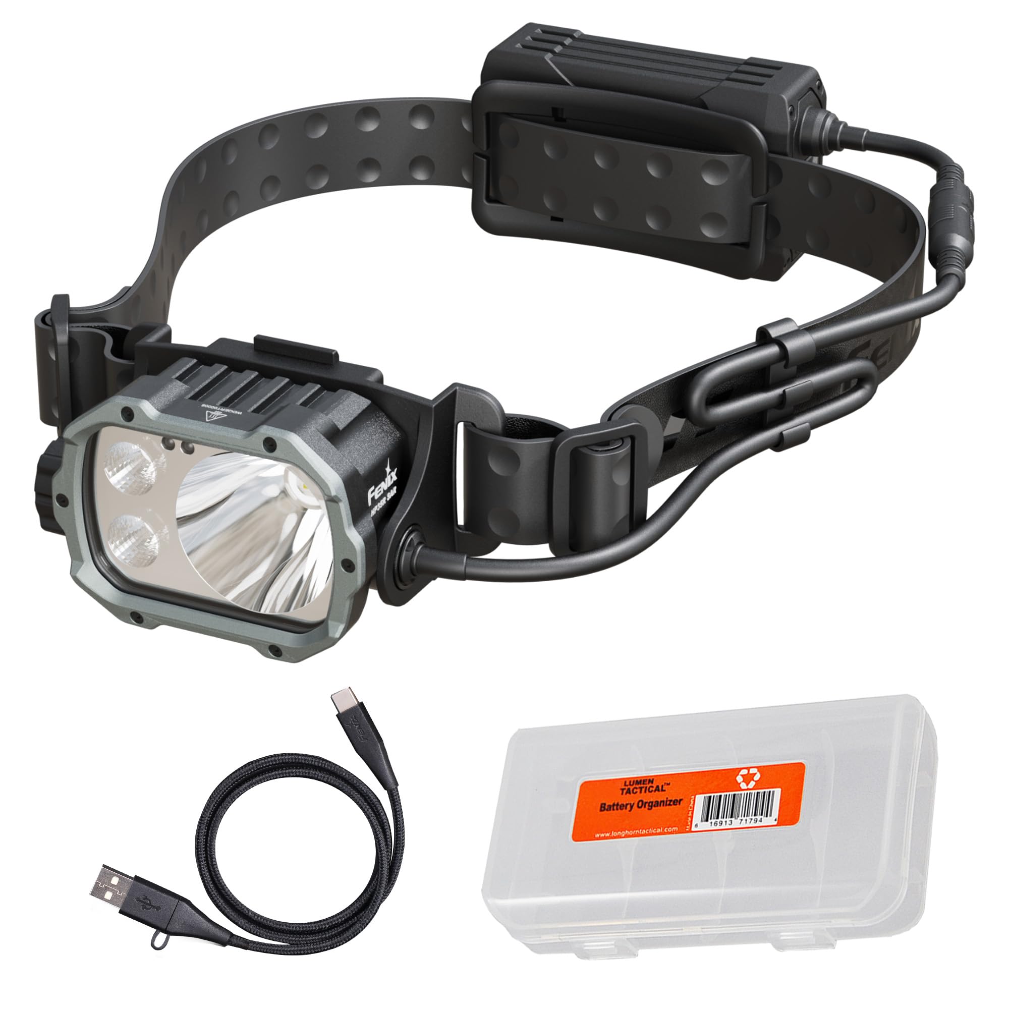 Fenix Hp35R Sar 4000 Lumen Usb-C Rechargeable Headlamp, With Spotlight And Floodlight And Flame Retardant Headband For Search An