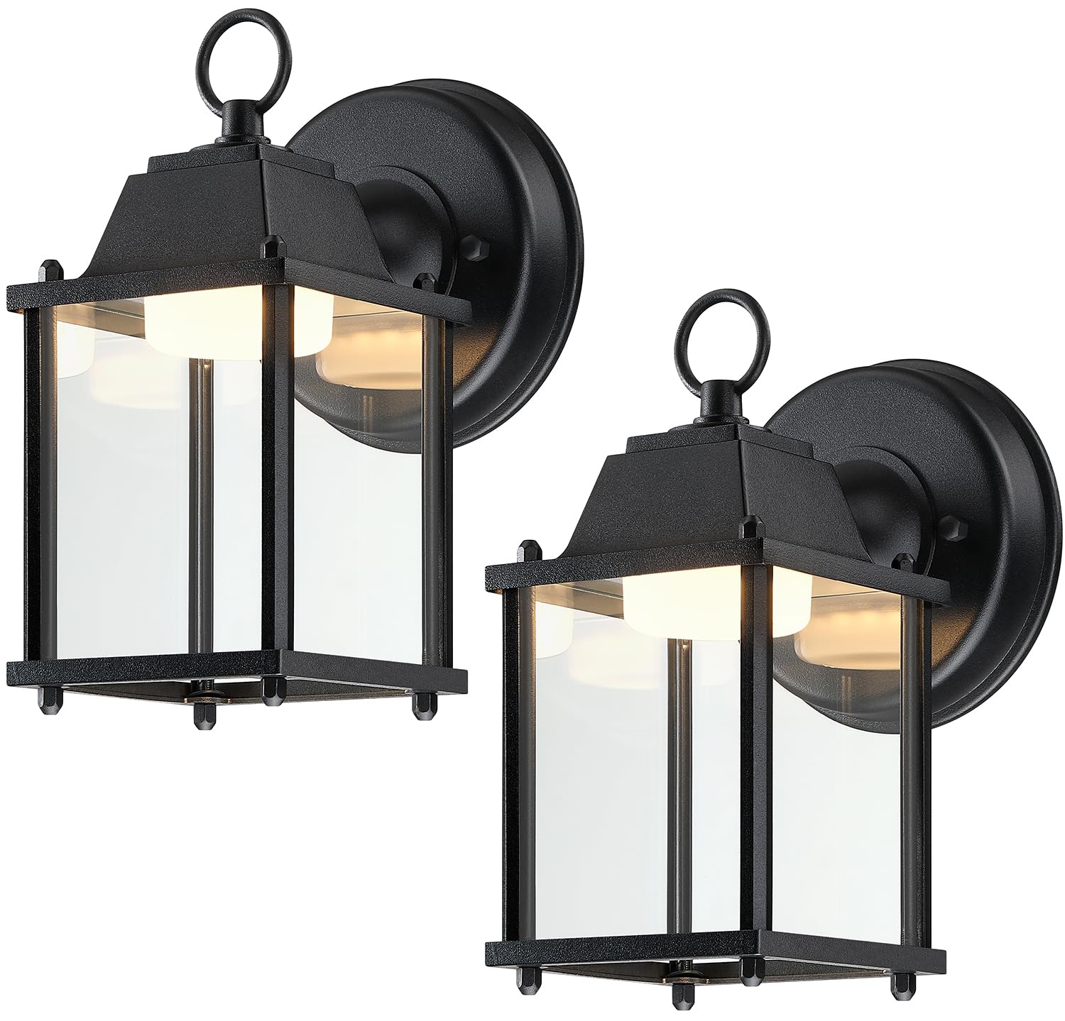 LIT-PaTH Outdoor LED Wall Lantern, Wall Sconce Exterior Porch Lighting Fixture, 3000K Warm White, 9.5W 800 Lumen, Aluminum Housi