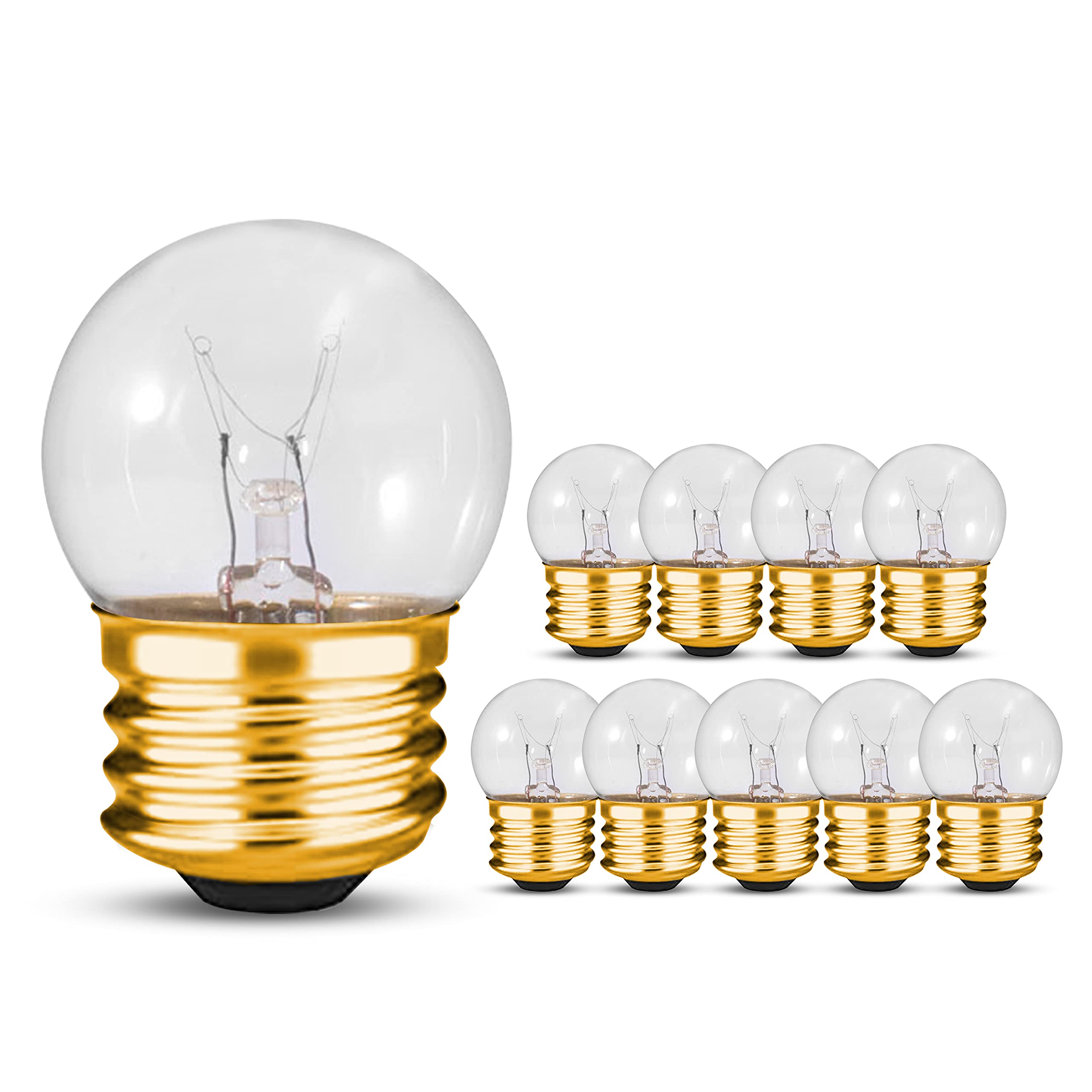 Ohlectric Ol-45576 S11 Indicator Night Light Bulbs - 7.5 Watt, 130 Volt - Incandescent Light Bulbs - E26 Medium Base, 40 Lumens
