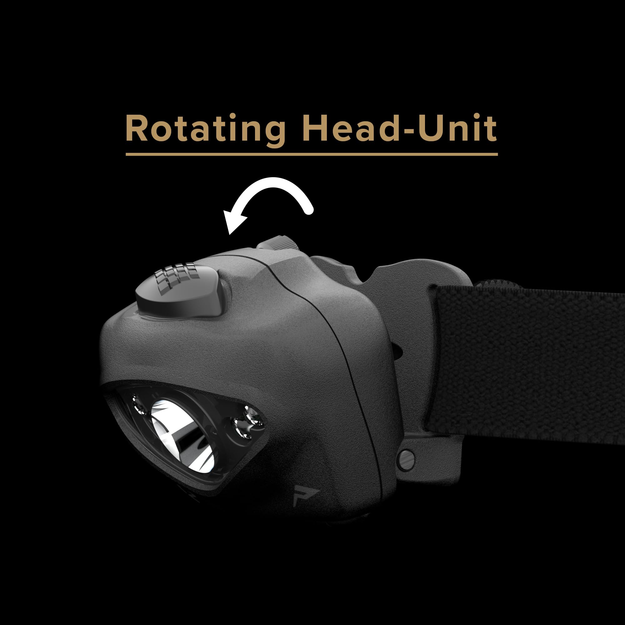 Princeton Tec Vizz Headlamp 550 Lumen Dimmable LED, IPX7 Waterproof, One Size, Black, Model VIZZ-TAC-BK