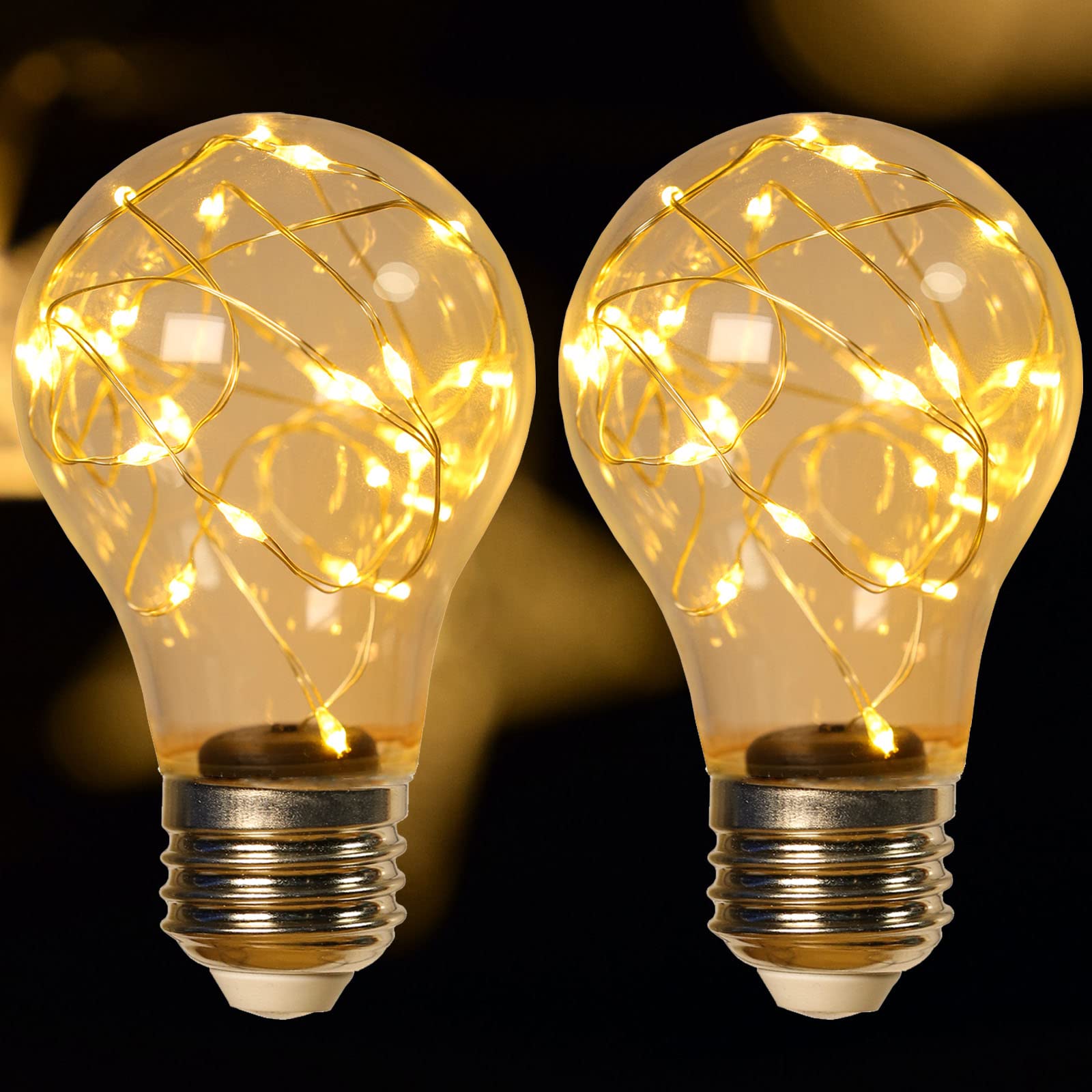 Howorr Decorative Light Bulb, 2W Led Fairy Light Bulbs, 15W Equivalent Cute Light Bulbs For Pendant Light Fixtures, Bedroom, Liv