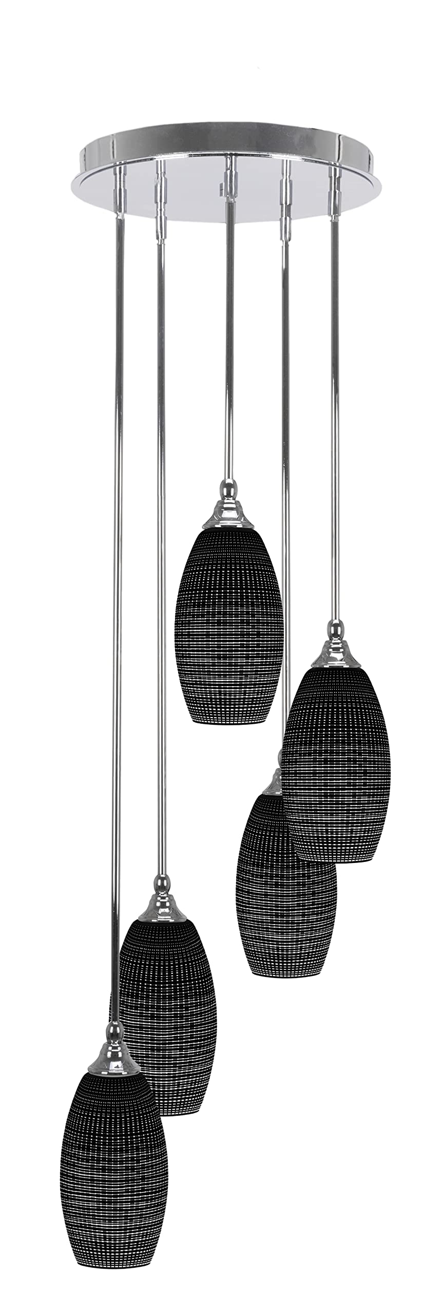 Empire 5 Light Cluster Pendalier in Chrome Finish (2145-CH-4049)