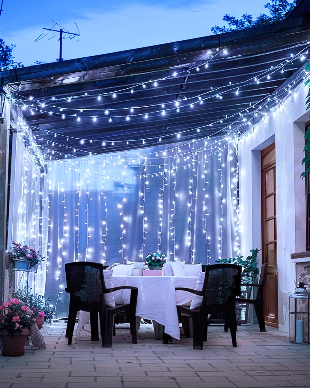 125Ft 380 Led Christmas Lights, Plug In Christmas String Lights Connectable, Timer & Memory, Waterproof Twinkle Tree Light For I