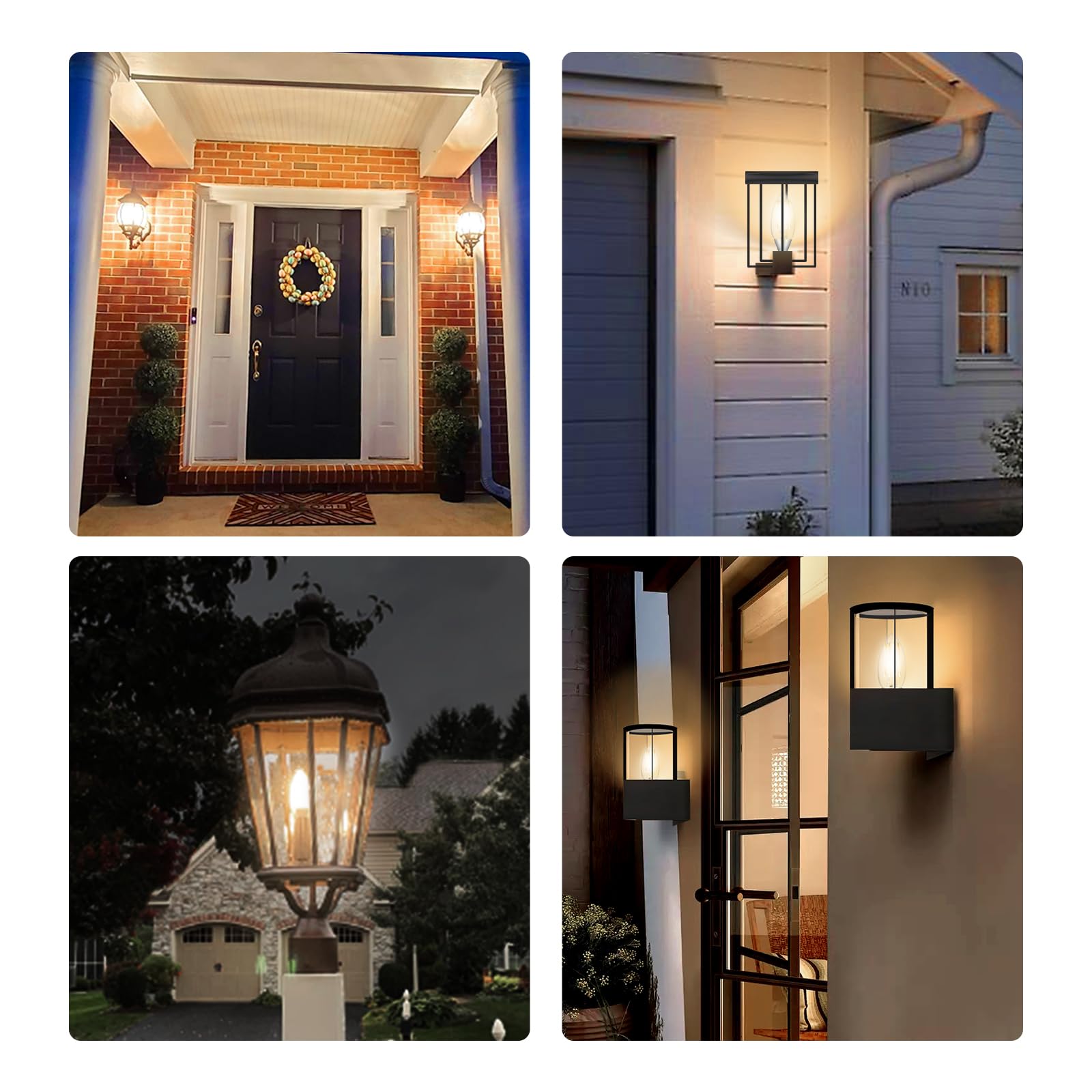 Eastiya Dusk to Dawn 5W Equivalent Candelabra B11 LED Bulbs, 3000K Warm White, E12 Base, Auto On/Off, 10 Pack