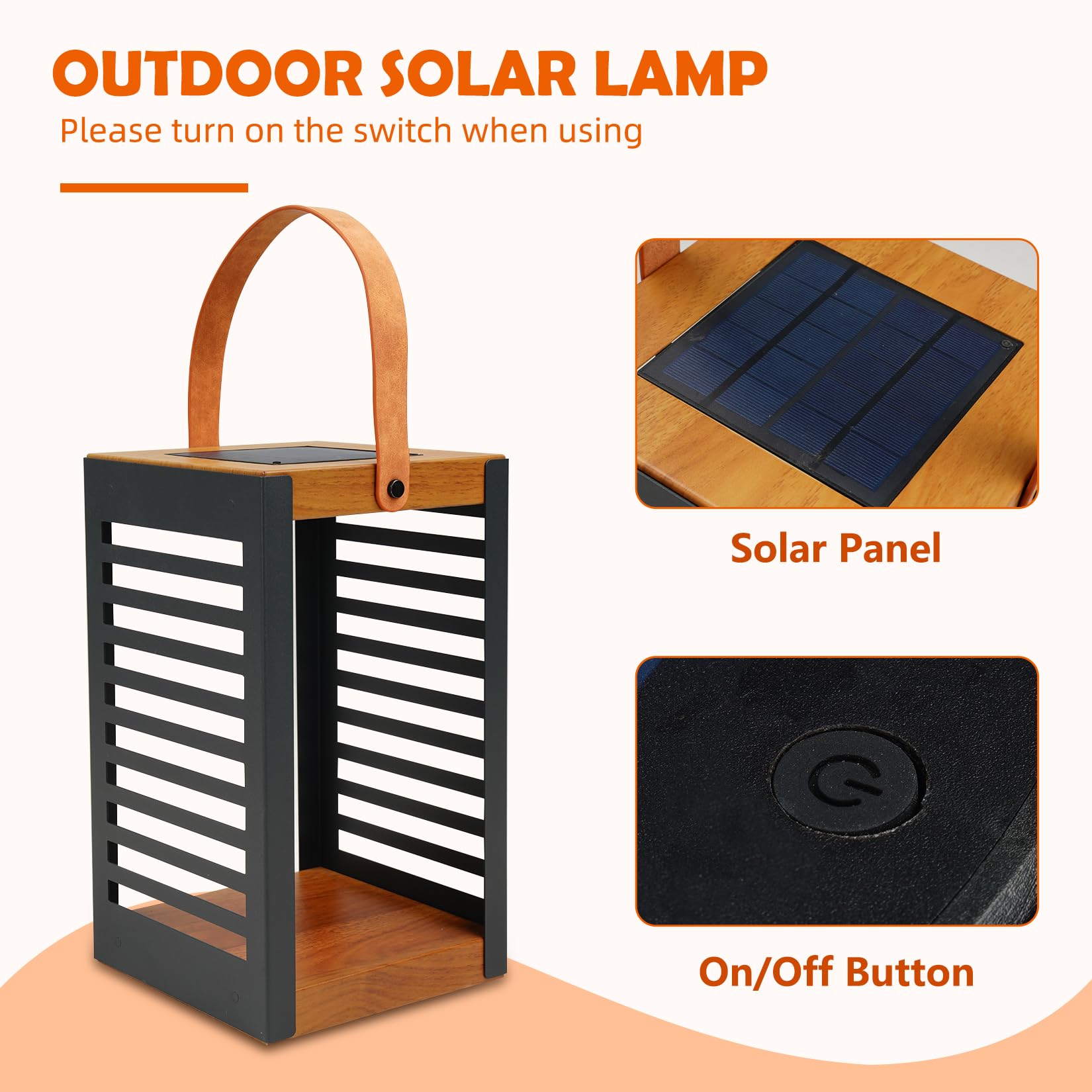 Solar Yard Outdoor Solar Lanterns, Solar Lamp Decorative Outdoor Water-Resistant Steel Table Decor With Handle For Patio, Yard,