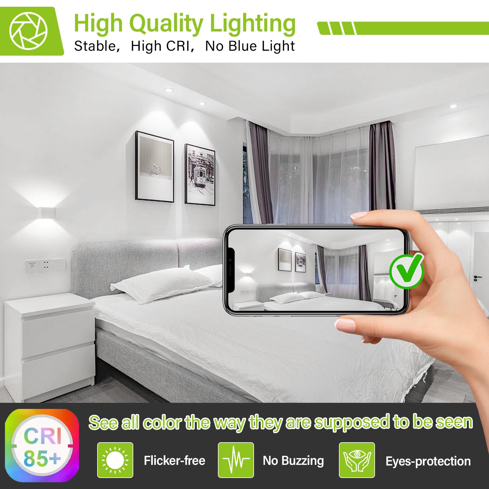 Gu10 Led Light Bulbs  50 Watt Halogen Equivalent  Daylight White 5000K  4W Led Bulbs For Track&Recessed Lighting  120Flood Beam Lighting For Kitchen  Range Hood  Living Room  Bedroom  6 Pack
