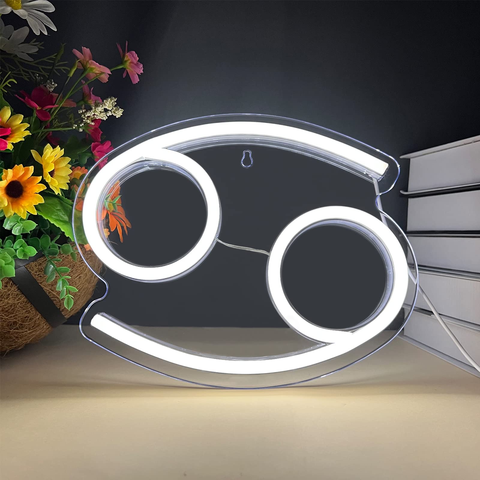 Bernicekelly Cancer Zodiac Horoscope Led Neon Sign - Astrology Wall Decor For Kids Room