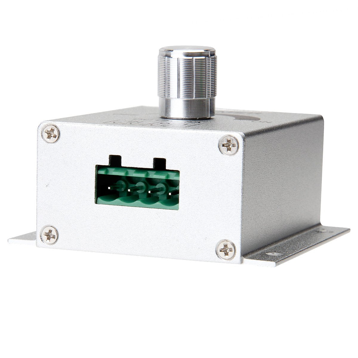 SUPERNIGHT 12V Dimmer Switch, Aluminium Knob Controller for LED Strips, Single Channel, 8A, Silver, Model H&PC-70458