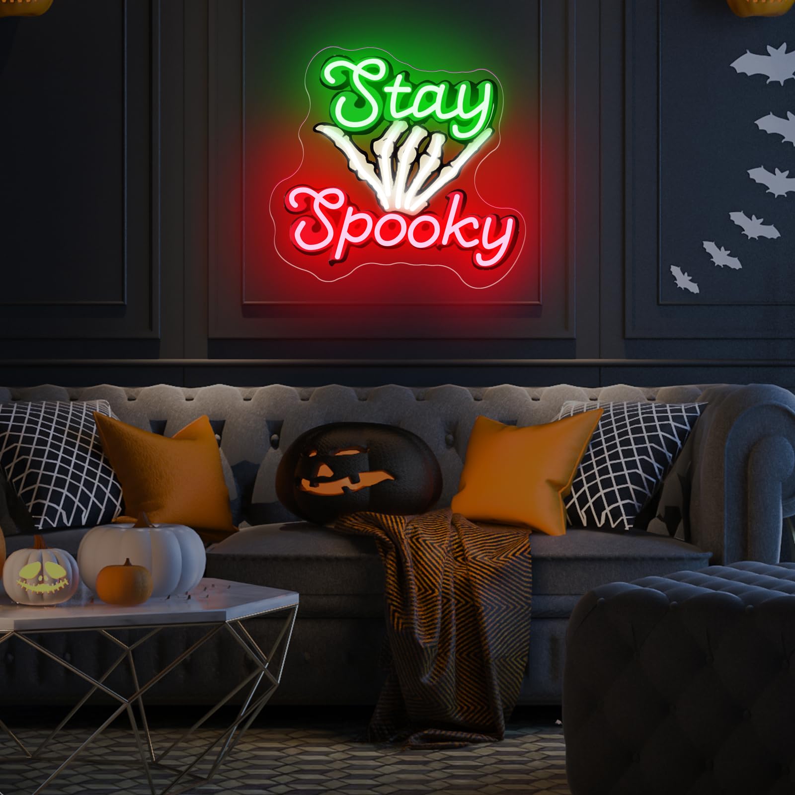 Stay Spooky Neon Sign  Custom Halloween Led Light  Gothic Decor For Halloween Party Ghost Halloween  Personalized Gift  13.8X13