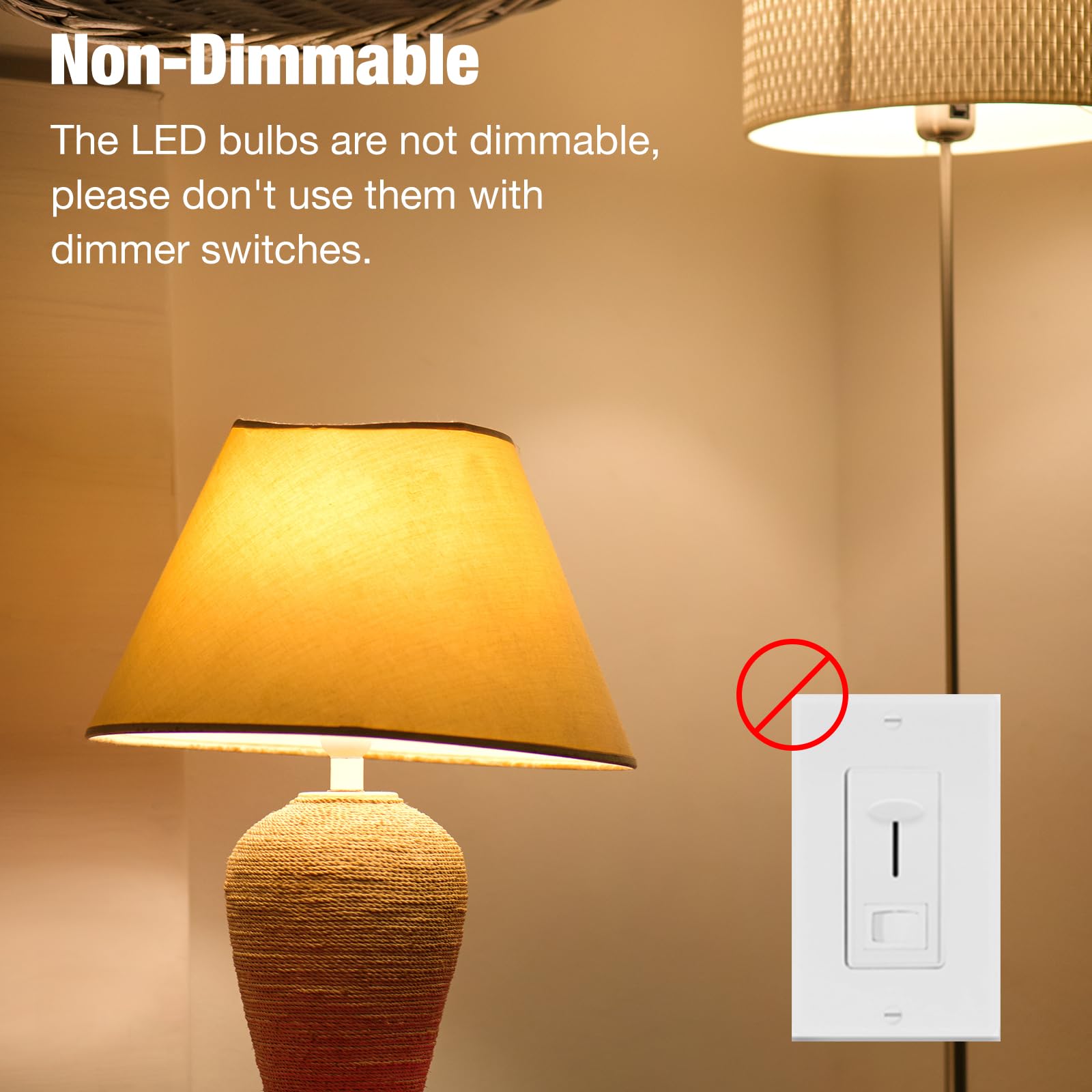 Bubo Ceiling Fan Light Bulbs 60 Watt Soft White, E12 Led Bulb Warm White 2700K, Light Bulbs Small Base, A15 Candelabra Base Led