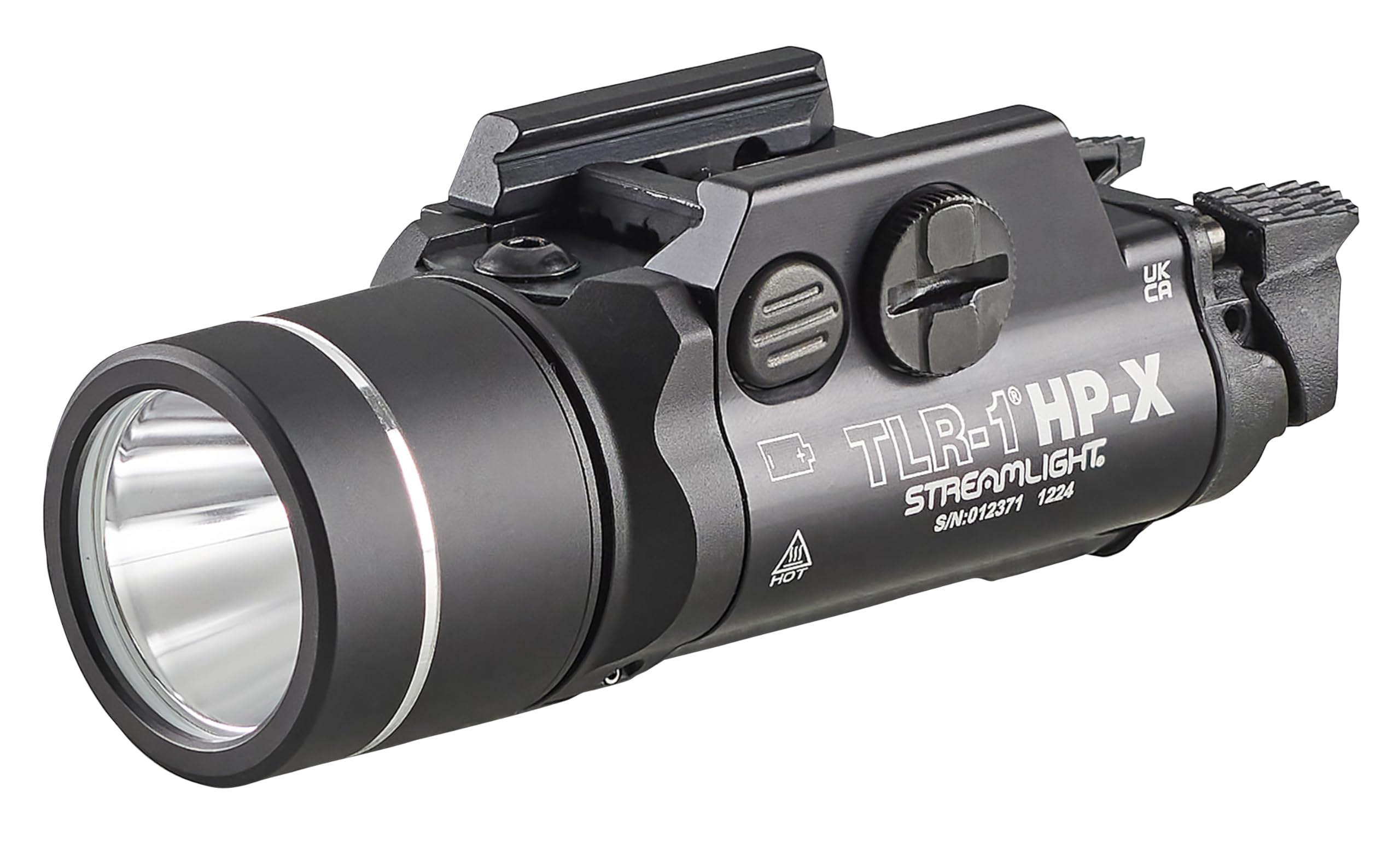 Streamlight 69167 TLR-1 HP-X 1000-Lumen High Candela Rail-Mounted Weapon Light, Includes Rail Locating Keys and Batteries, Black