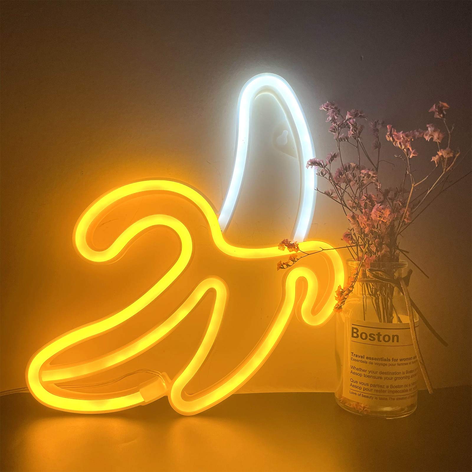 Enuoli Banana Neon Sign - Led Wall Decor Light For Party, Kids Gift, Usb/Battery Powered