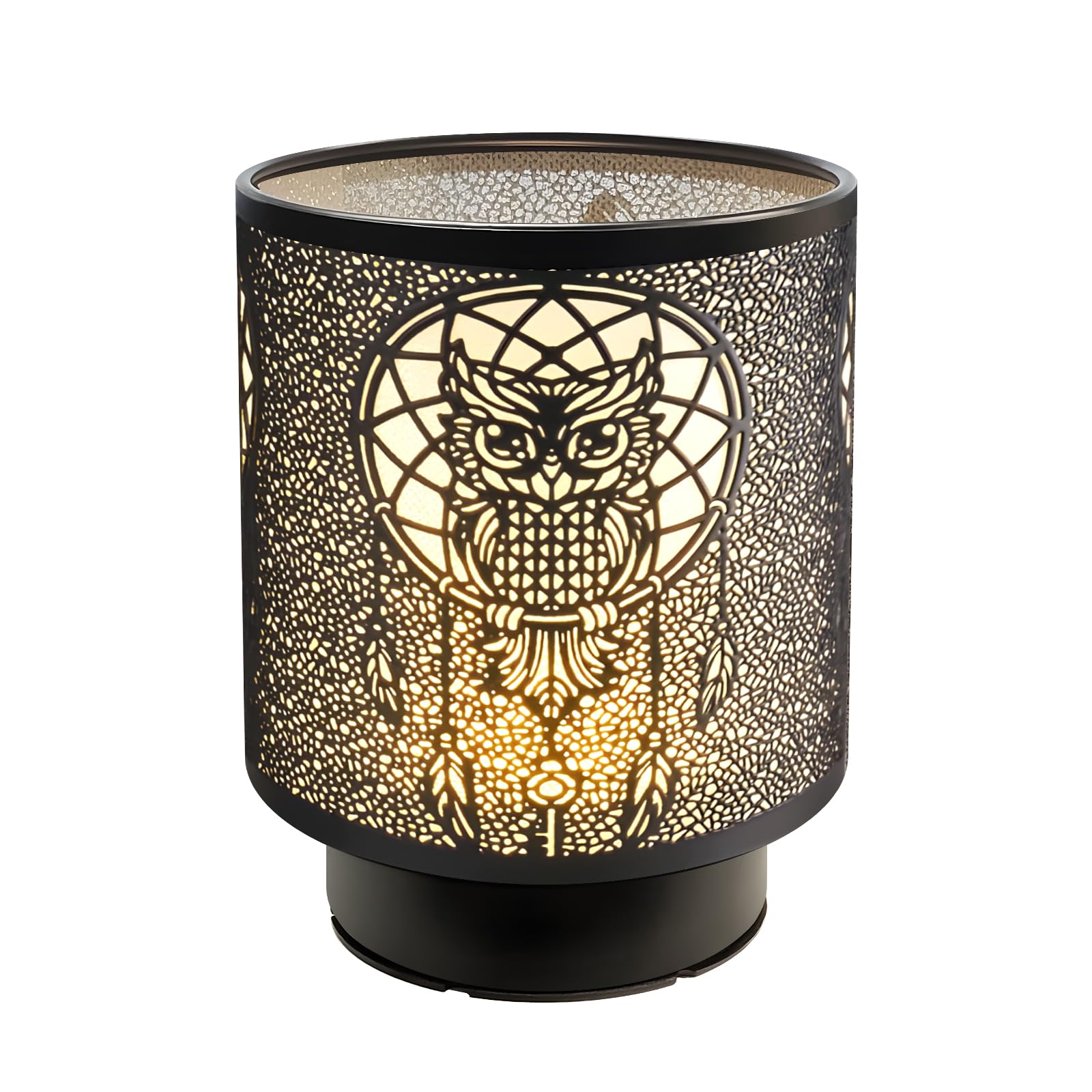 HEKALU Battery Operated Table Lamp  Cordless Lamps for Home D?cor  Nightlight with LED Bulb with Timer for Living Room Bedroom Tabletop Entryway Centerpiece Gift (owl)