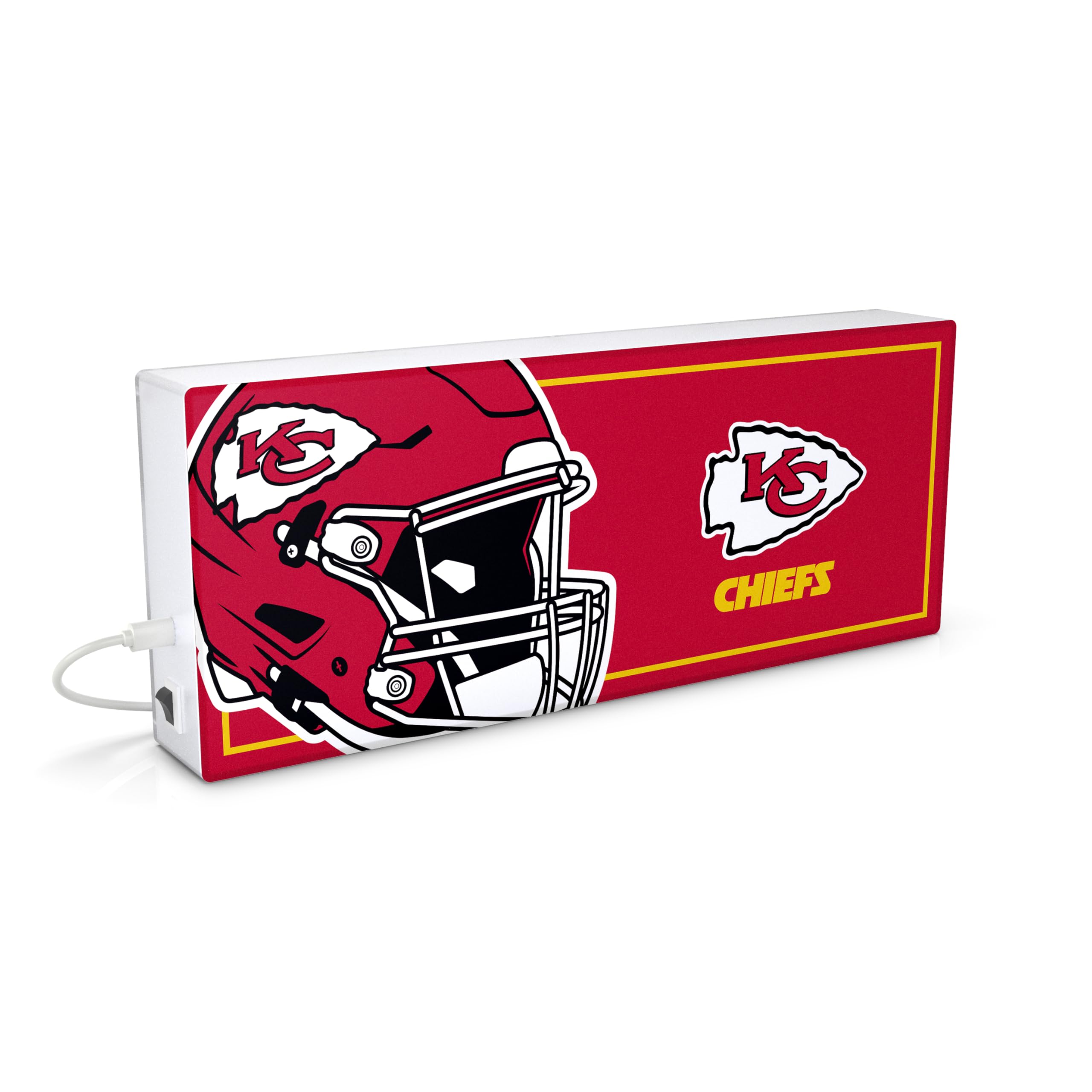 SOAR NFL LED Ambience Light Box: Elevate Your Space with Officially Licensed Wall D  cor, Kansas City Chiefs