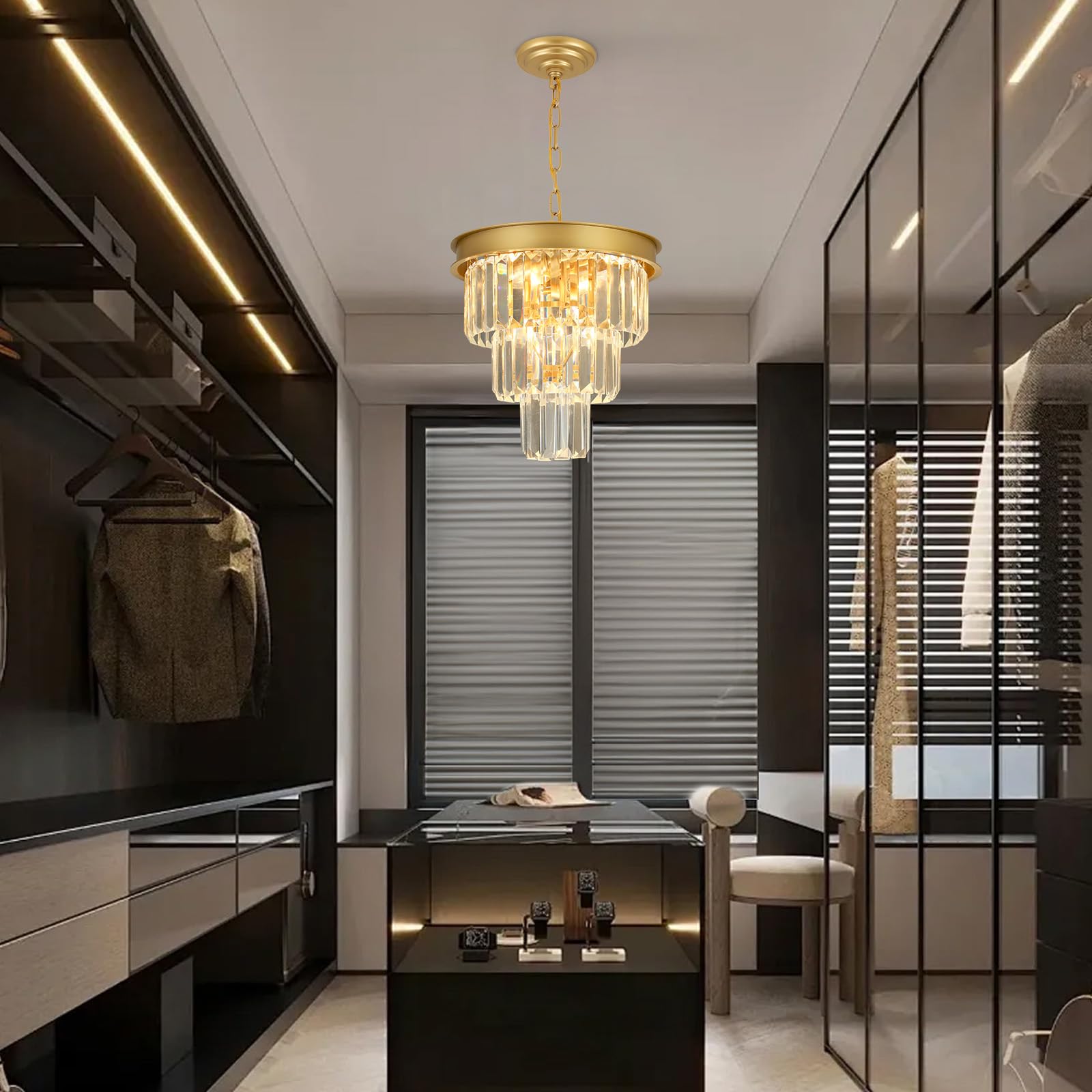 Weesalife Crystal Chandeliers For Dining Room Light Fixtures Over Table