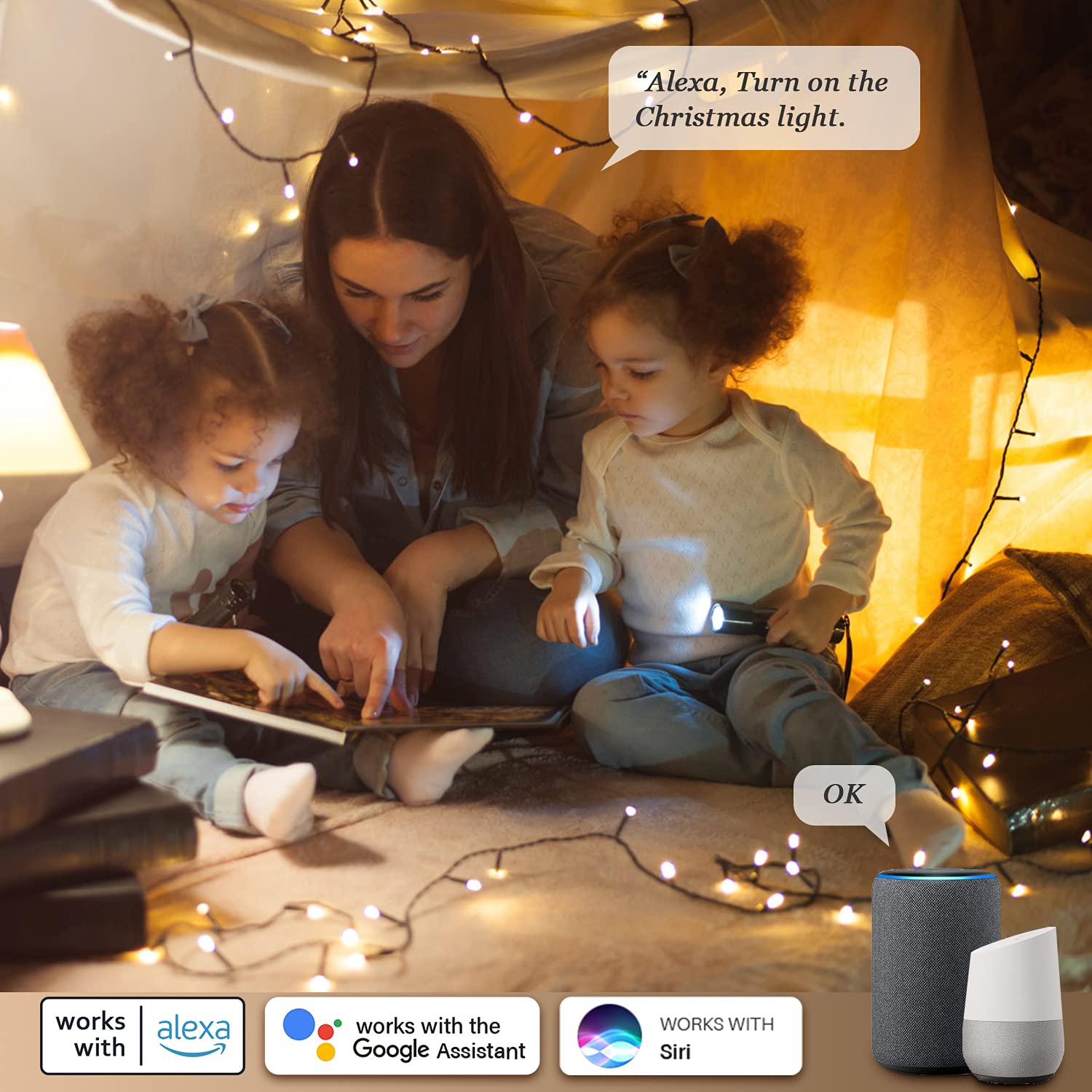 Lurious Smart Multicolor Changing Christmas Lights  262Ft 800 Rgb Leds Wifi App Control Fairy Light Rgb Dimmable Christmas Tree Lights Compatible With Alexa Ip65 Waterproof(2.4Ghz)