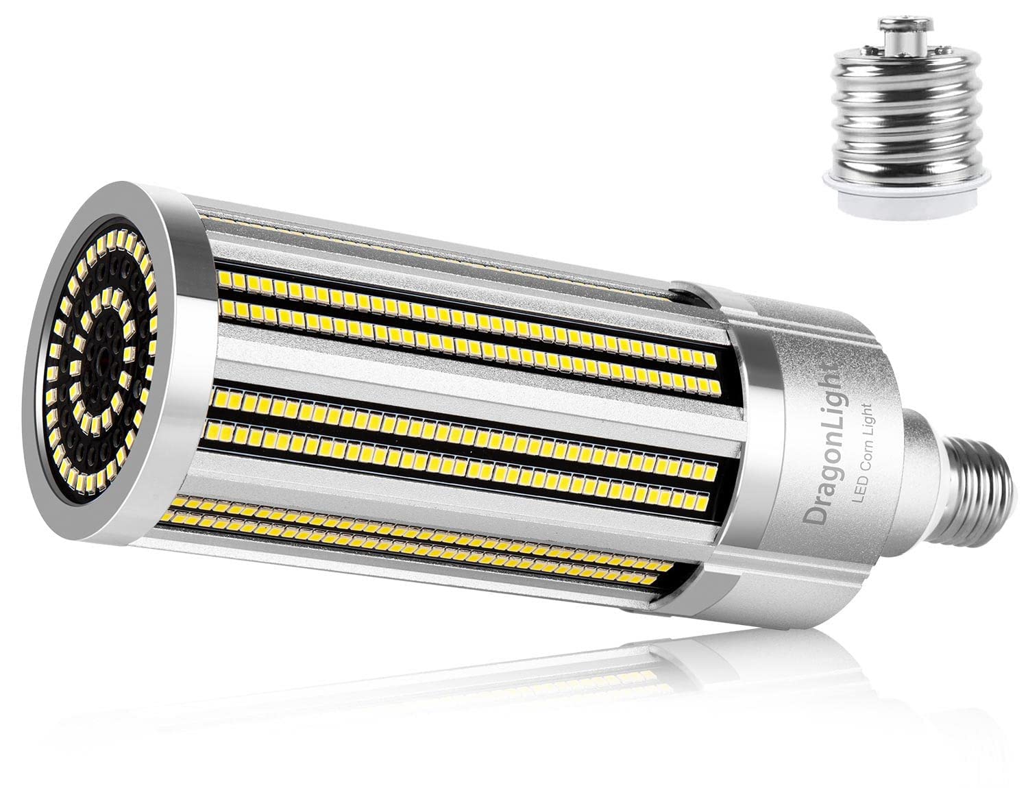 Dragonlight 80W Commercial Grade Corn Led Light Bulb Fanless(600 Watt Equivalent) E26/E39 Large Mogul Base Led Lamp 3000K Warm W