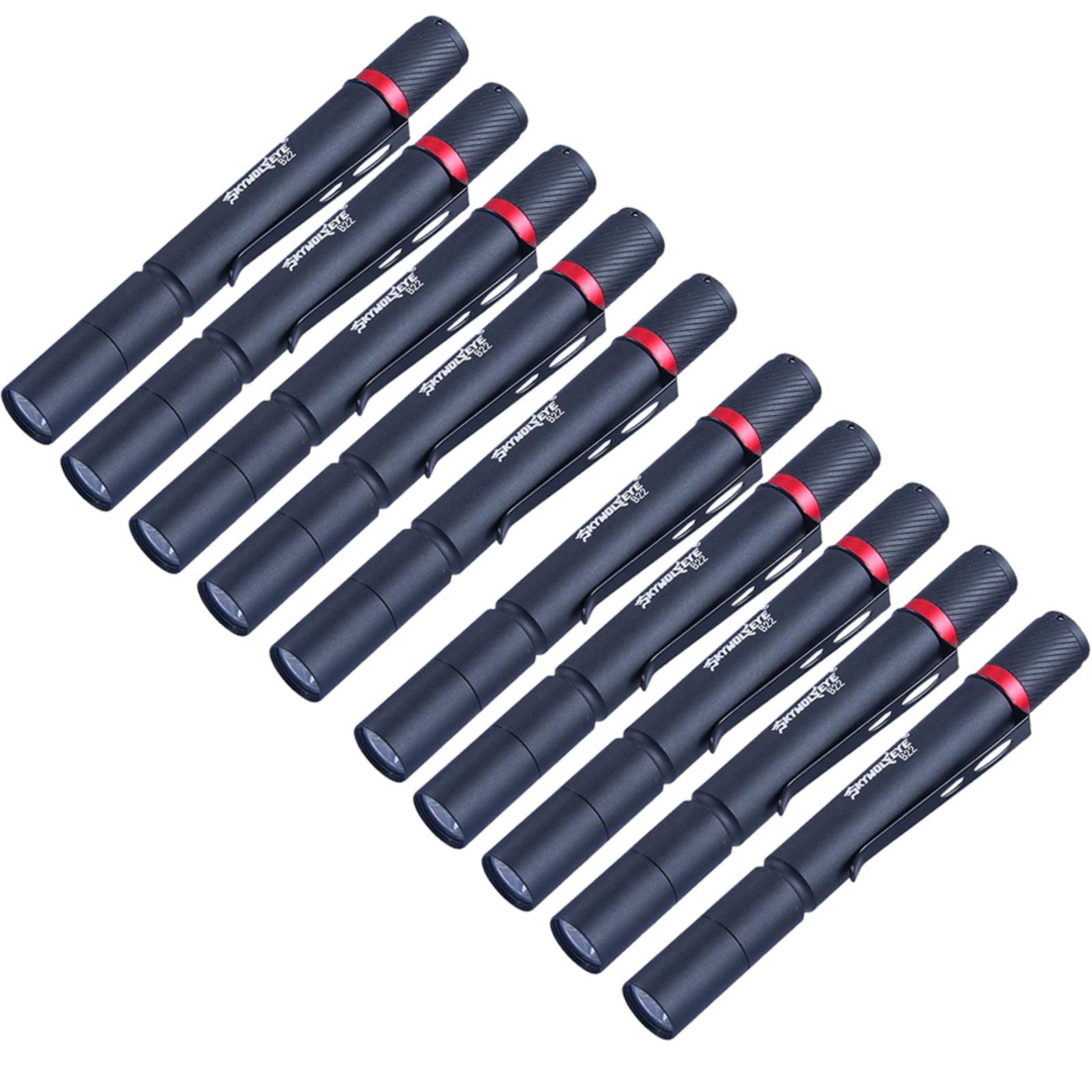 Castnoo 10 Pack Led Pen Flashlight, Pen Light Flashlights Pocket Clip, 3 Mode Penlight, Ultra Bright Mini Pen Lights, Ip67 Small
