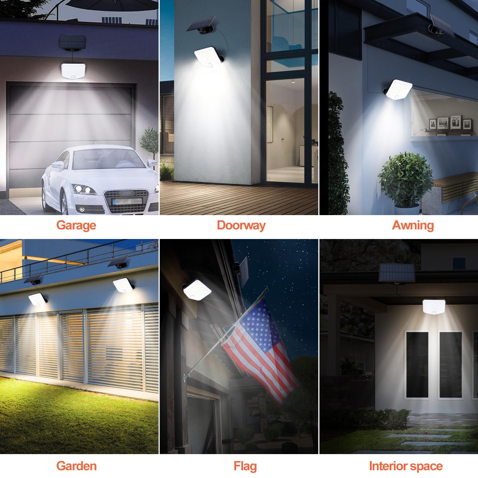 Jumjam Solar Flood Lights Outdoor, 9000K, 153 Leds, Ip65 Waterproof, 3 Lighting Modes, Remote, 1 Pack, Multicolor