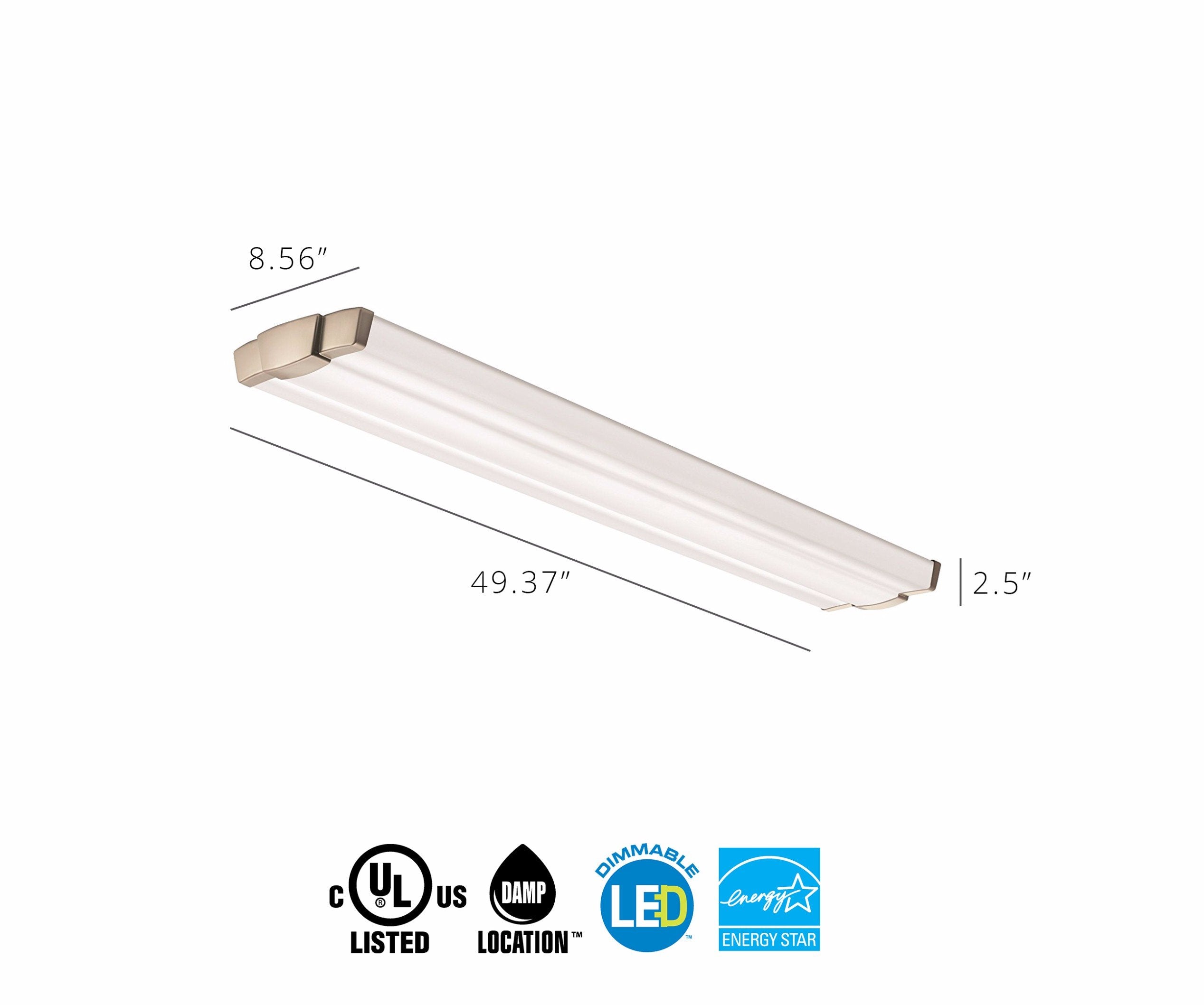 Lithonia Lighting Fmlretl 48In 30K 80Cri Bz Led Linear Flush Mount Light, 3000K, 36 Watts, 3100 Lumens, 4 Feet, Bronze