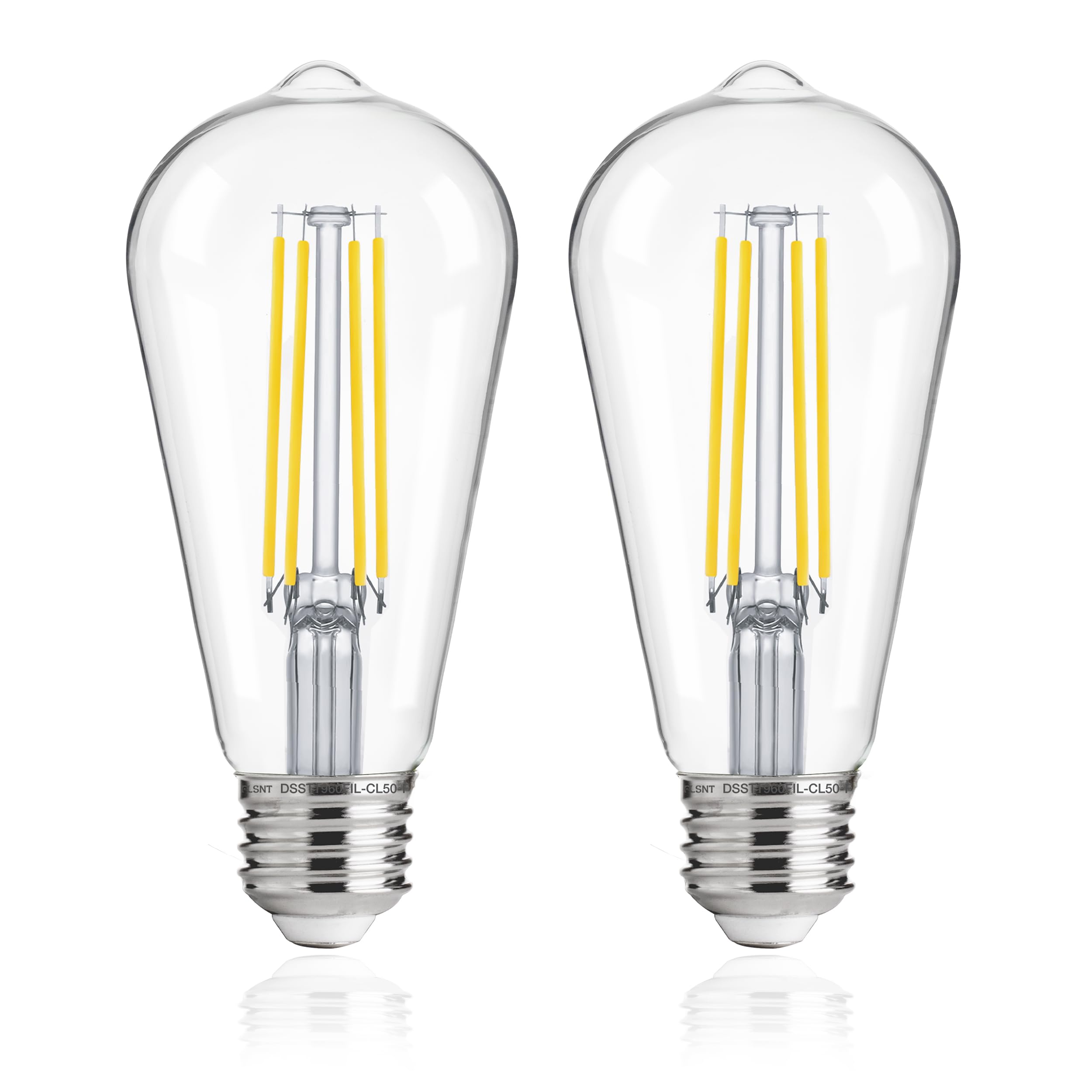 Flsnt Dusk To Dawn Outdoor Sensor St19 Led Edison Bulb, 5000K Daylight, 7W (60W Eqv.), 800Lm,Vintage Filament E26 Base, Auto On/