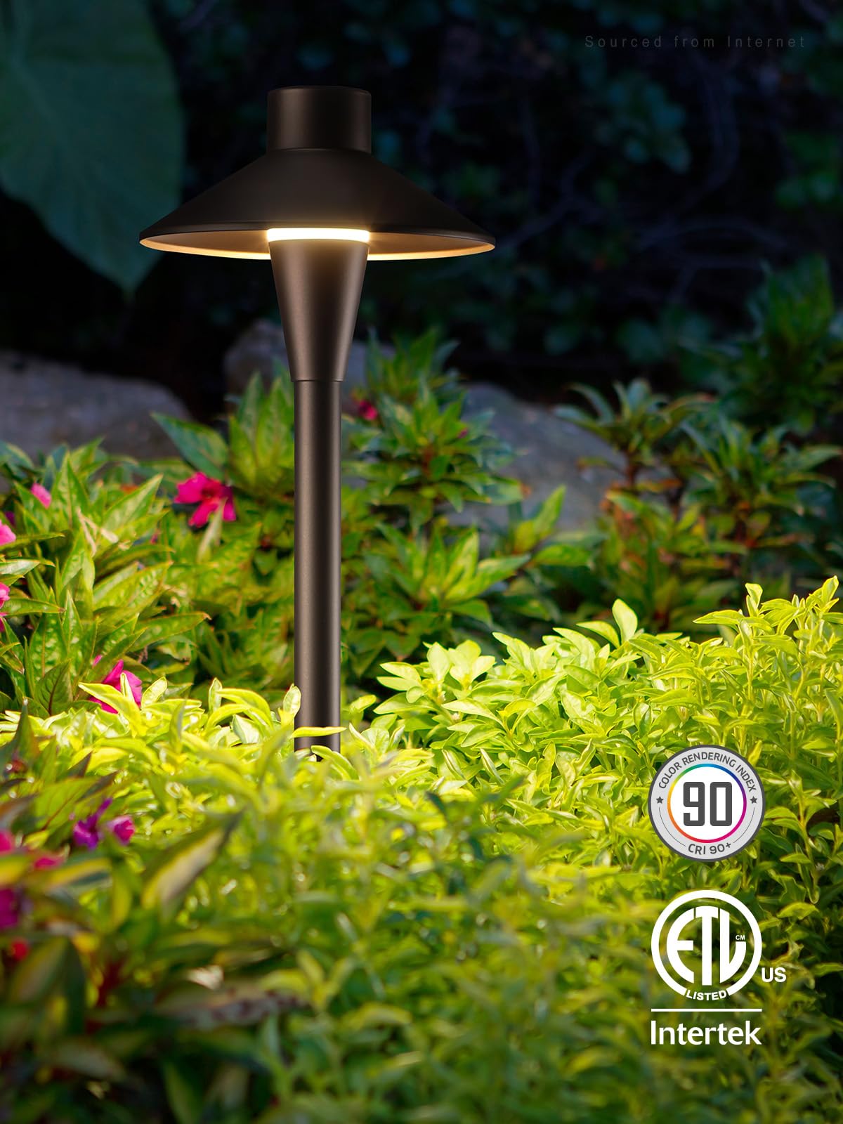 LEONLITE Low Voltage Pathway Lights, 12-24V LED, 3CCT 3000K/4000K/5000K, 6-Inch, Oil-R