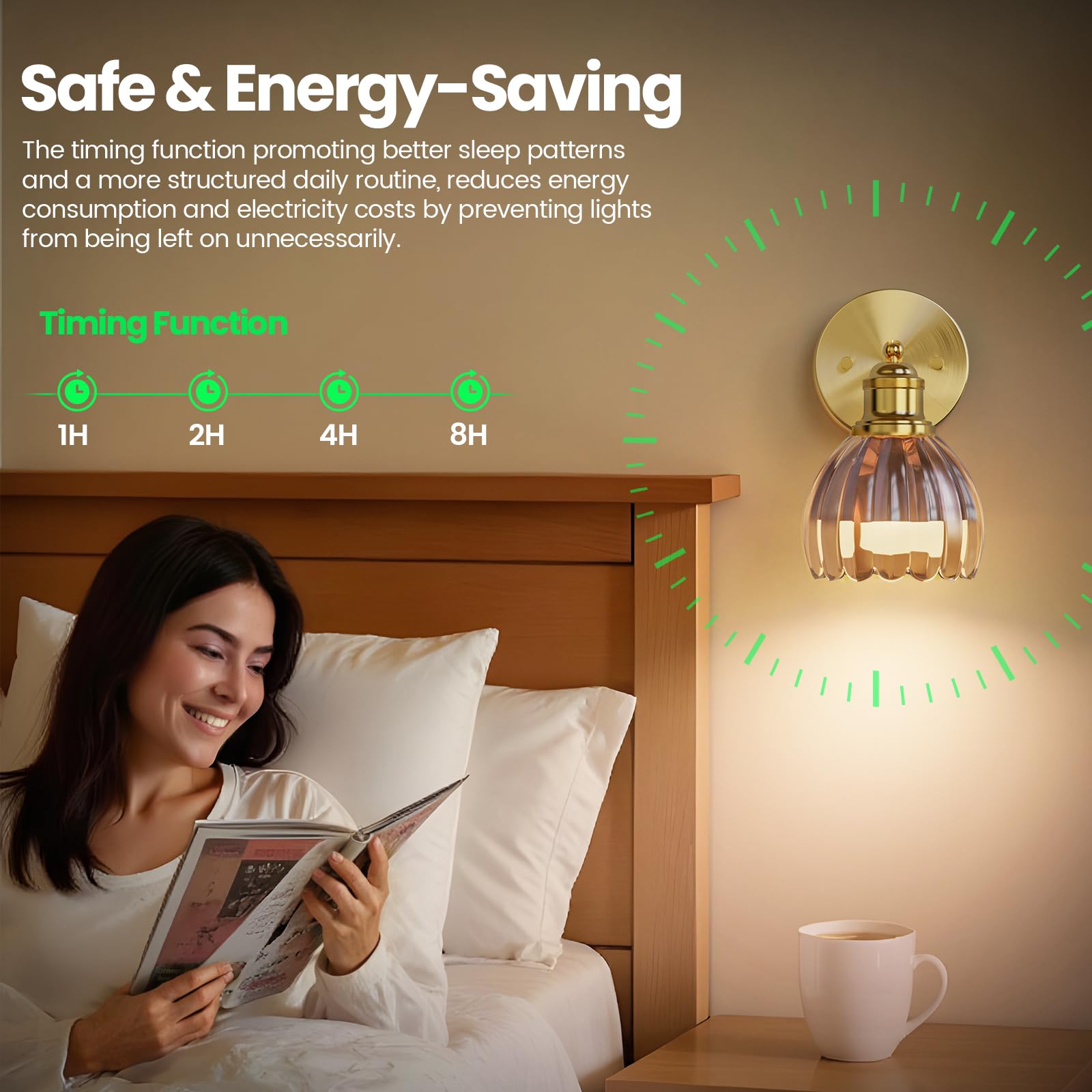 NIORSUN Battery Operated Wall Sconce Set of 2, Amber Glass Lights with Dimmable Bulbs, Remote, 5200mAh, 9 Color Options