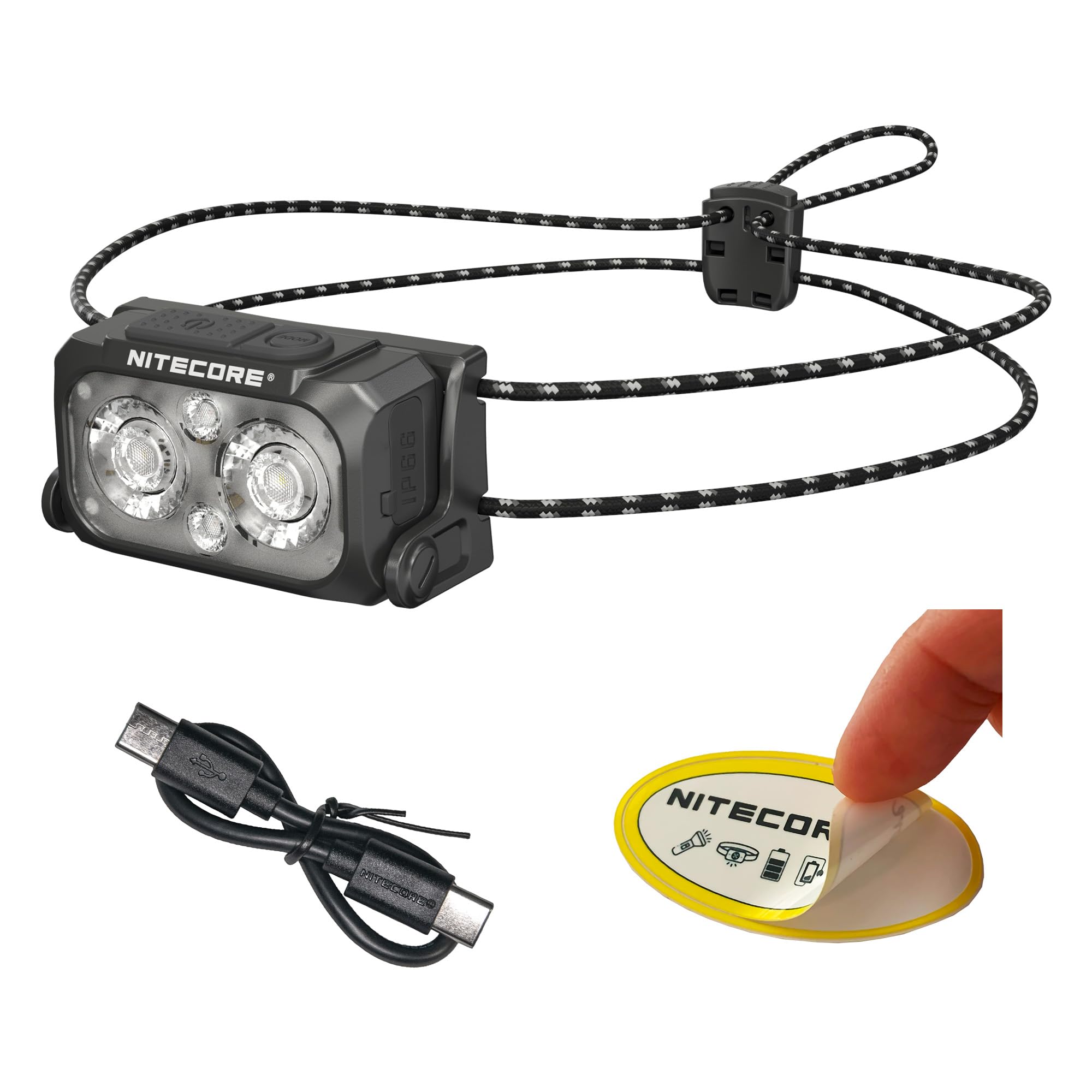 Nitecore Nu25 Mct Ul 400 Lumen Ultralight Usb-C Rechargeble Outdoor Headlamp With Multiple Color Temperatures Warm Natural, Cold