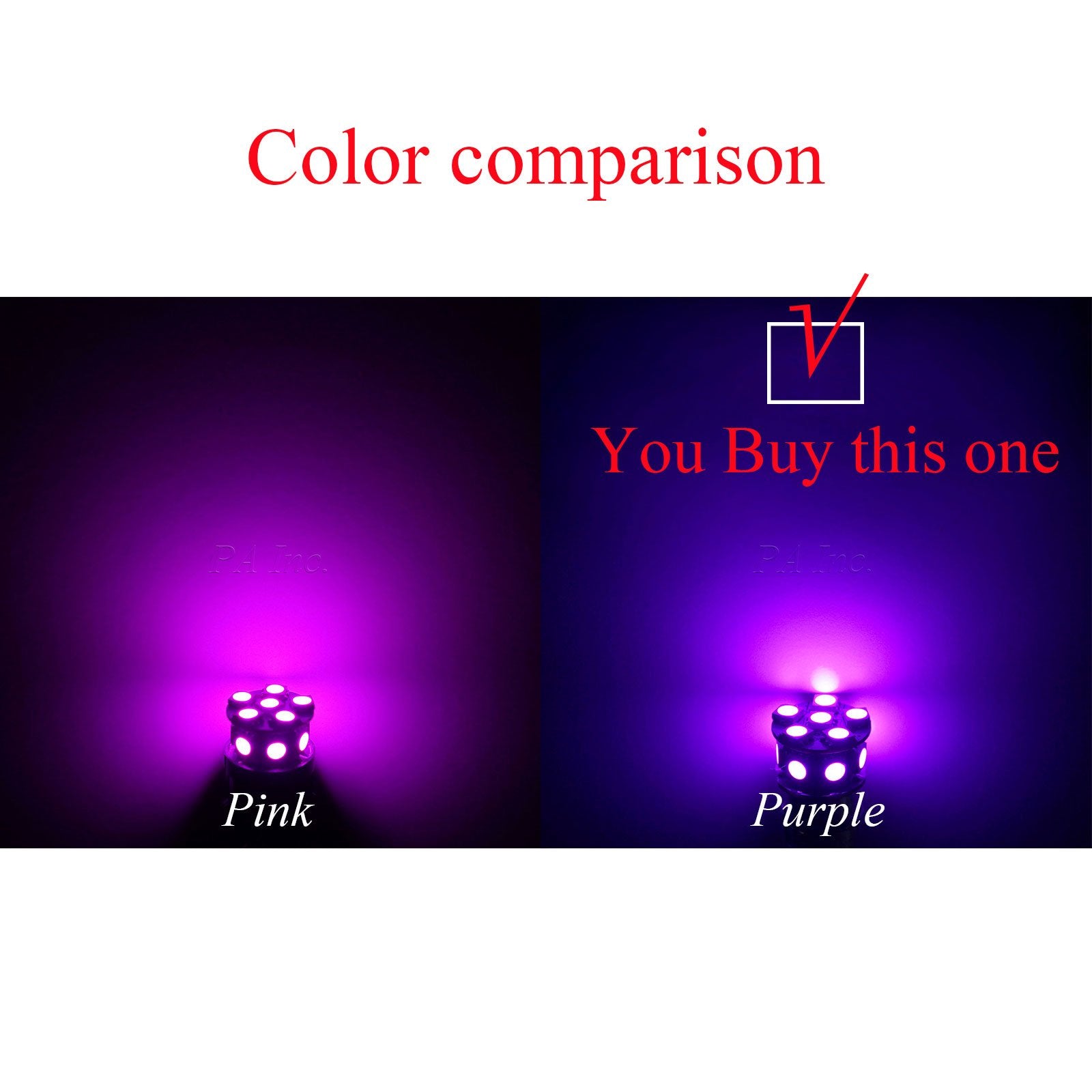 Pa Led 2Pcs 13Smd 1157 Bay15D Purple Auto Bulb 12V For Turn Signal Side Marker Stop Backup Tail Light 1016 1034 2057 2357 7528 1