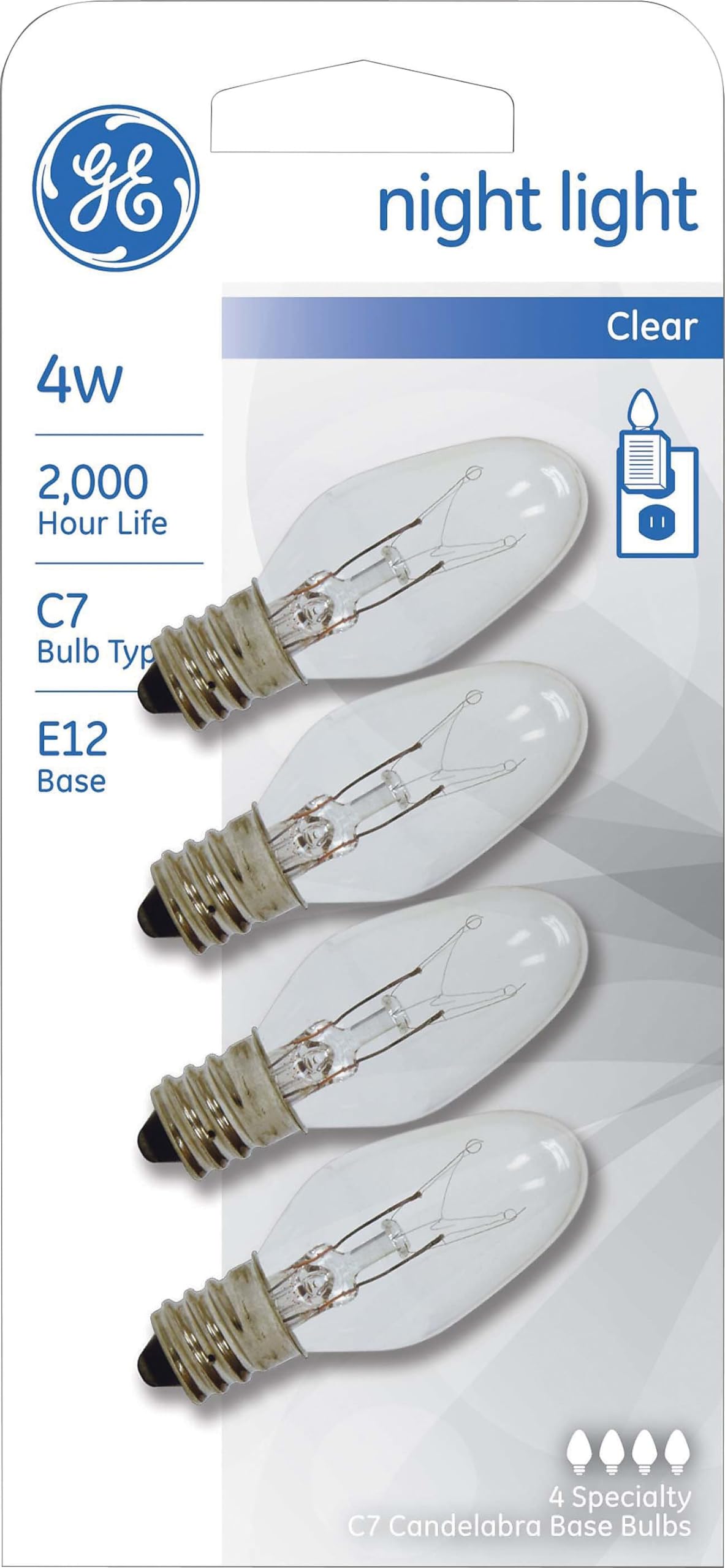 GE 20572 Fine Clear Wire Connectors, Copper, 4 Count (Pack of 1)